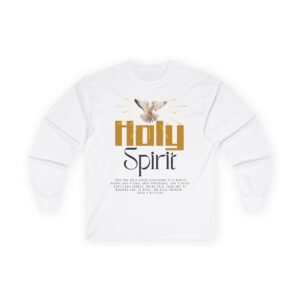 holy spirit long sleeve tee faith shirt, religious apparel, spiritual gift, easter wear, christian clothing