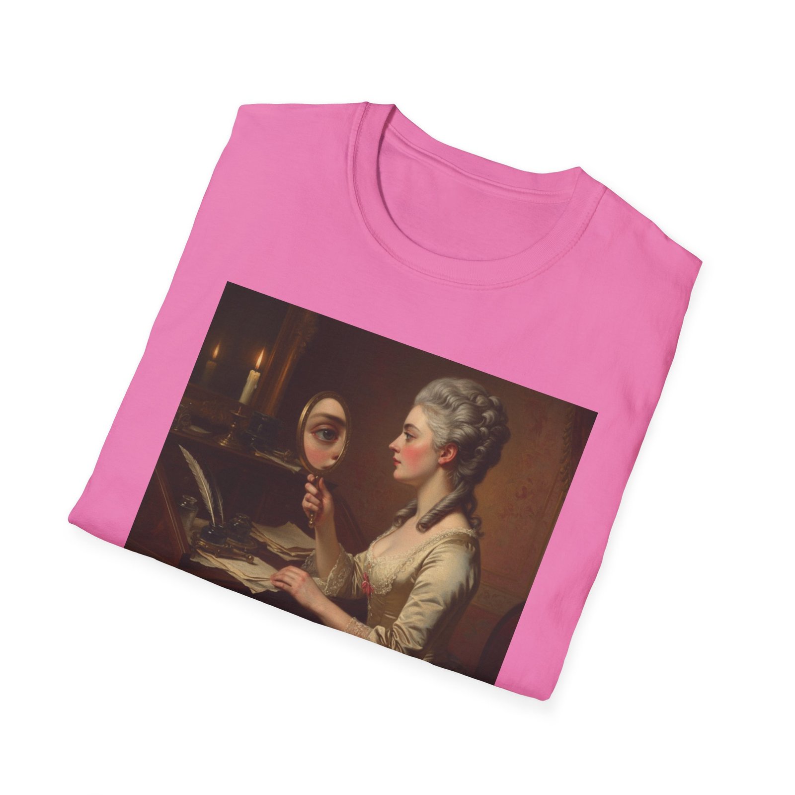 artistic vintage t shirt with 'endless reflections' design, perfect for art lovers, gifts, casual wear, museum visits, art class