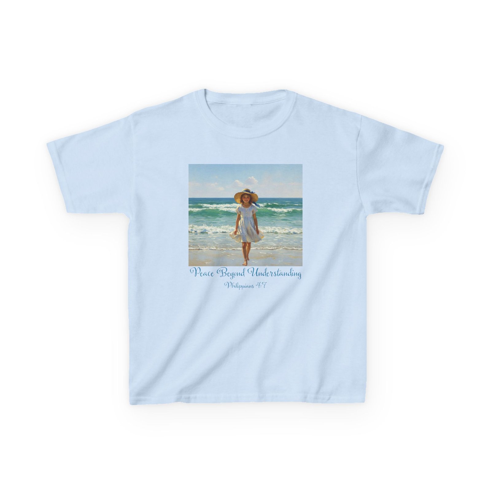 whimsical girl at the beach fun kids tee, summer shirt, beach day tee, vacation outfit, cute kids clothing