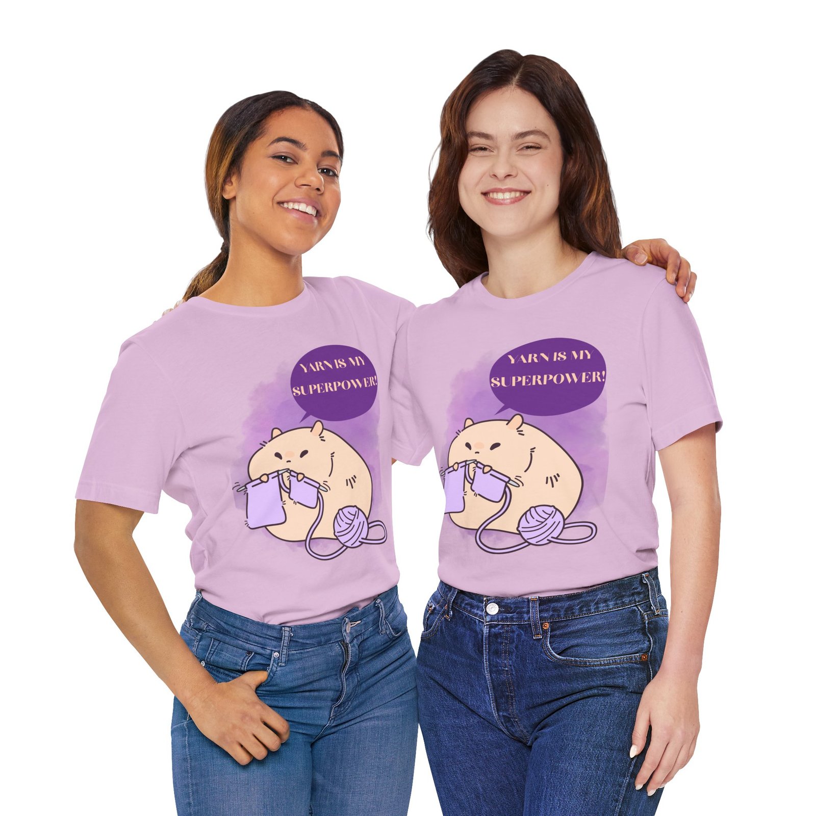 Yarn is my superpower! Crafty Knitting Superpower Tee for Crafters - Image 66