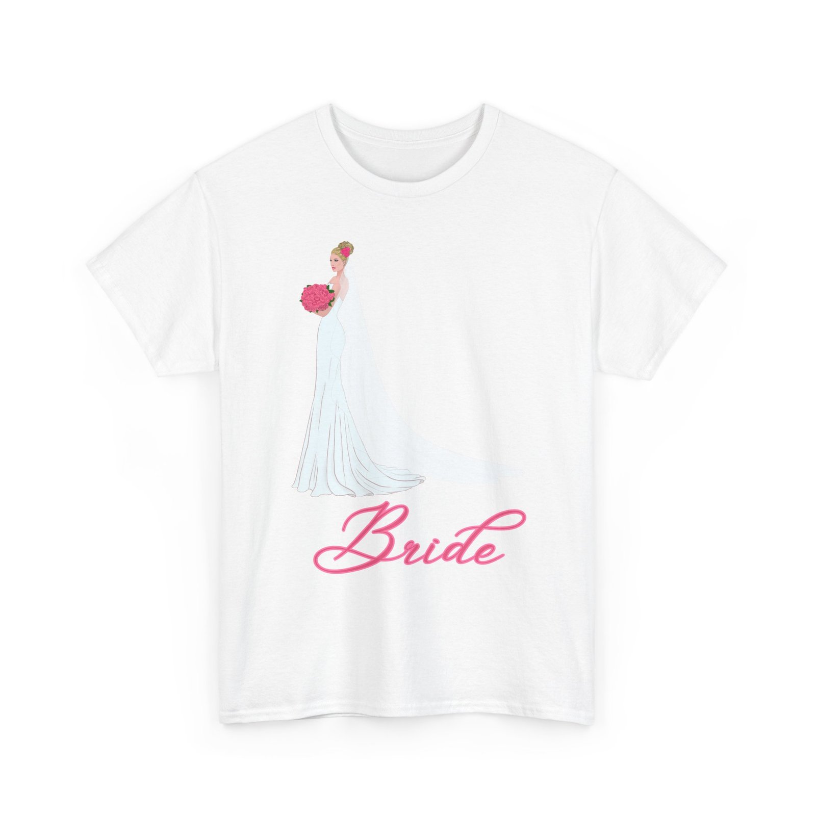 bride unisex heavy cotton tee, wedding gift, bridal party shirt, engagement party top, bride t shirt, bridal shower attire