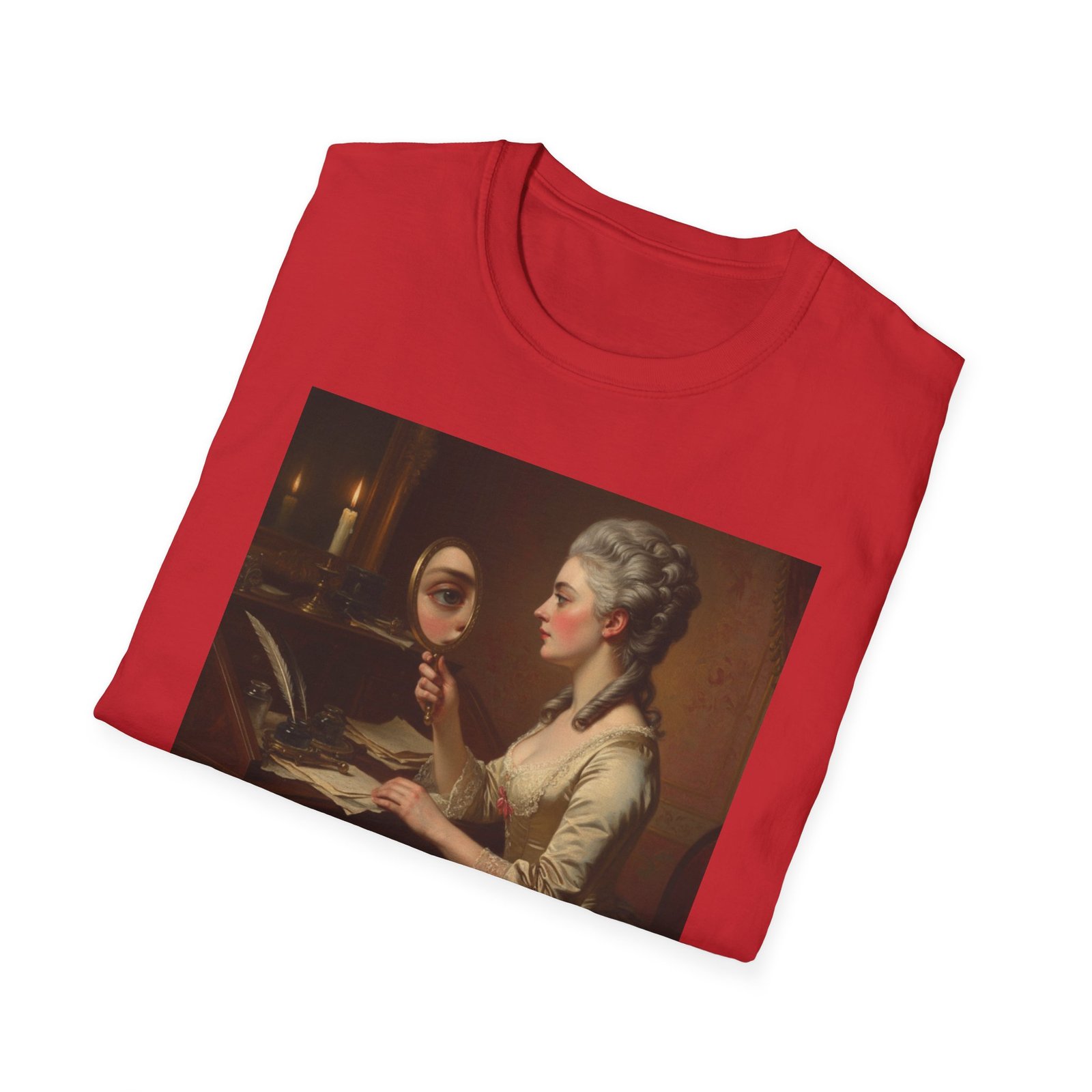 artistic vintage t shirt with 'endless reflections' design, perfect for art lovers, gifts, casual wear, museum visits, art class