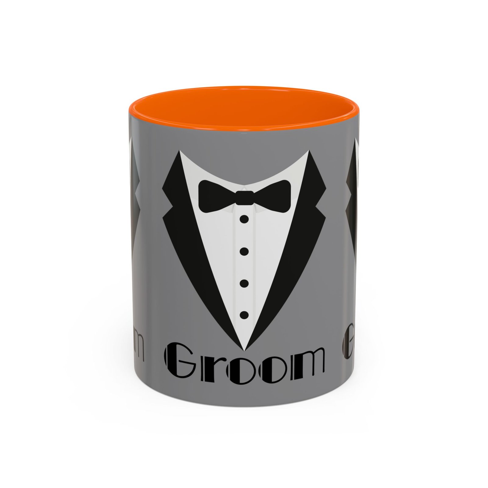 groom coffee mug, wedding gift, groomsmen party mug, black and white accent mug, engagement celebration