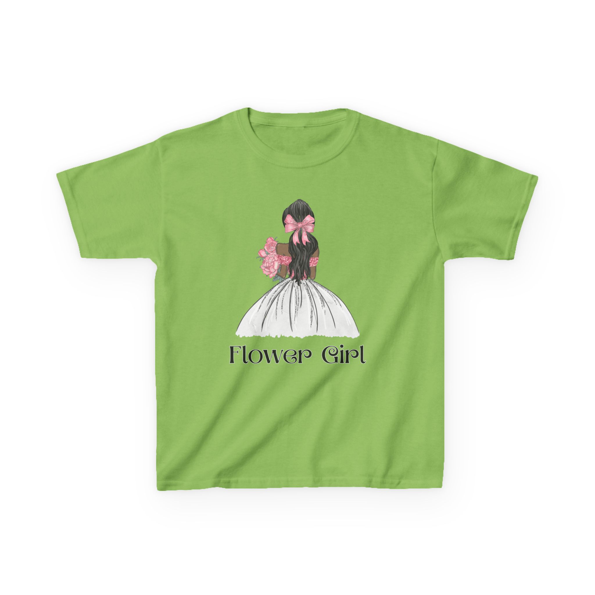 flower girl kids tee, cute floral t shirt for flower girls, wedding apparel, toddler gift, birthday outfit, spring fling top