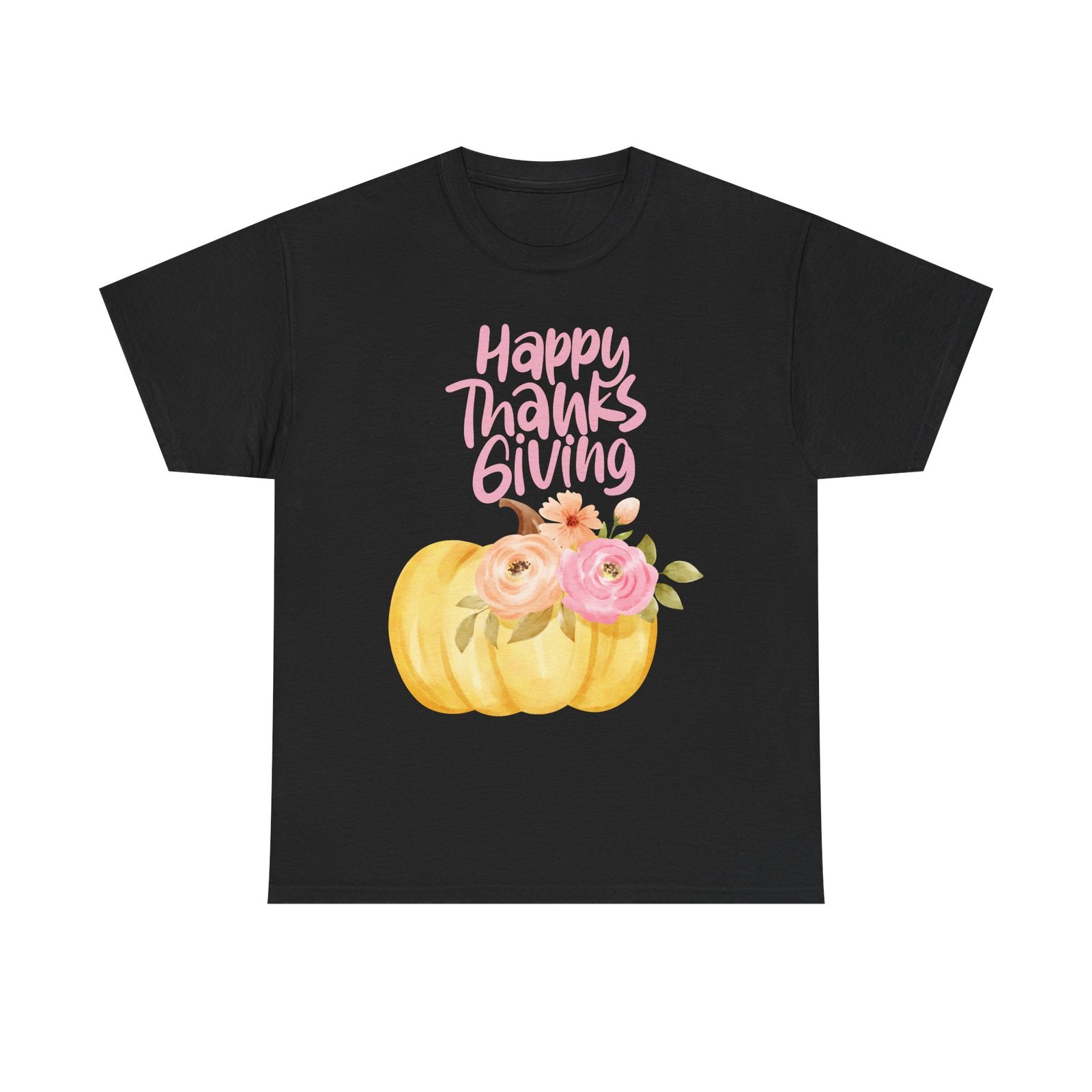 thanksgiving floral tee, holiday shirt, fall fashion, gifts for her, pumpkin t shirt, autumn apparel, friendsgiving outfit