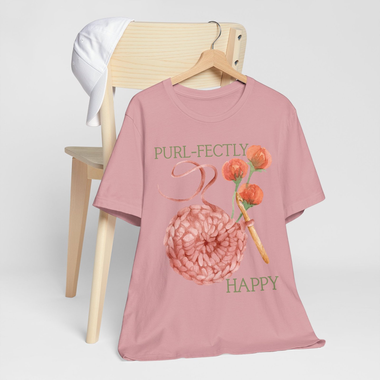 Purl-fectly Happy Crafting Joy Tee -Unisex Short Sleeve Shirt - Image 86