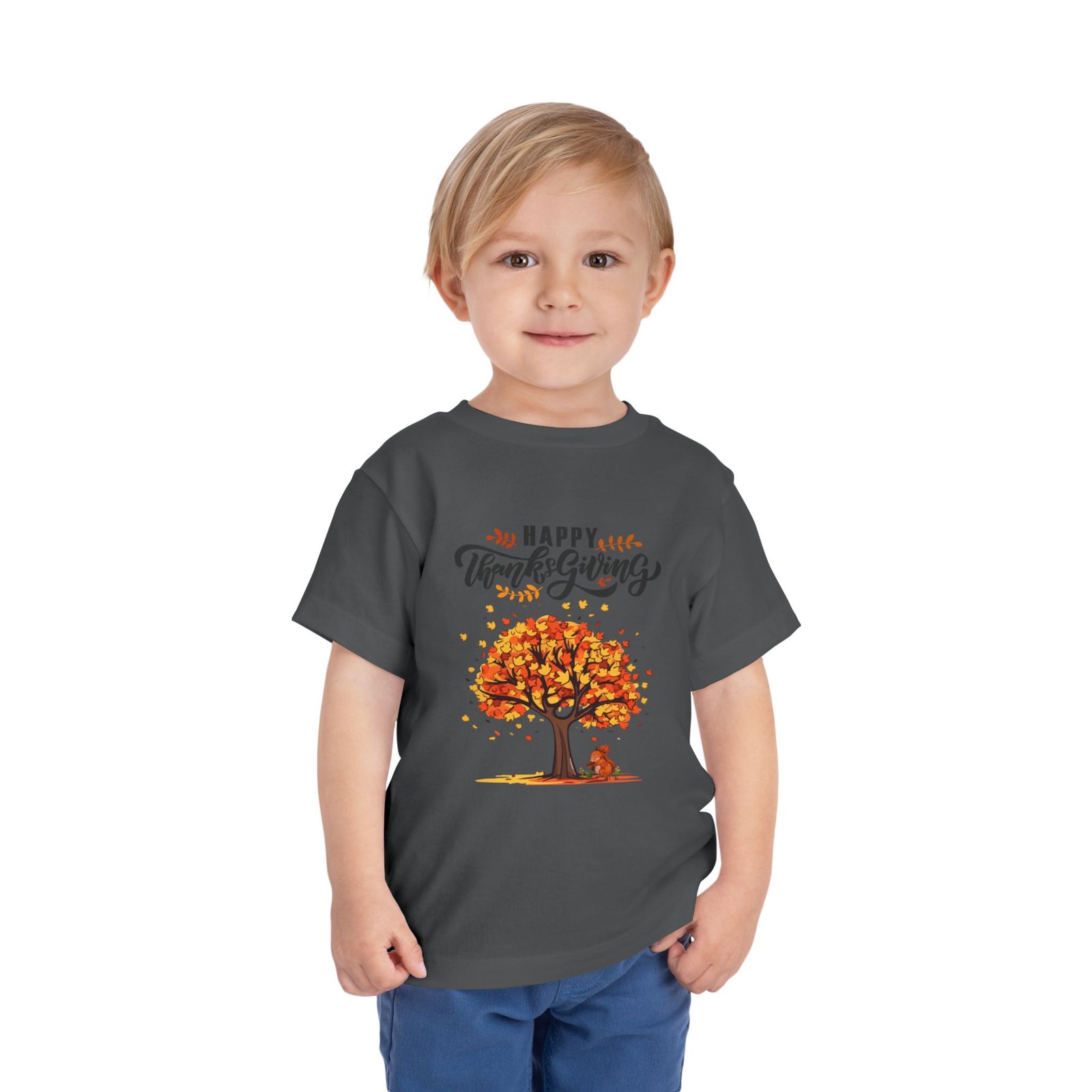 Matching C-Thanksgiving Toddler Tee, Fall Shirt for Kids, Autumn Celebration Outfit, Cute Thanksgiving Apparel, Toddler Short Sleeve Shirt - Image 35
