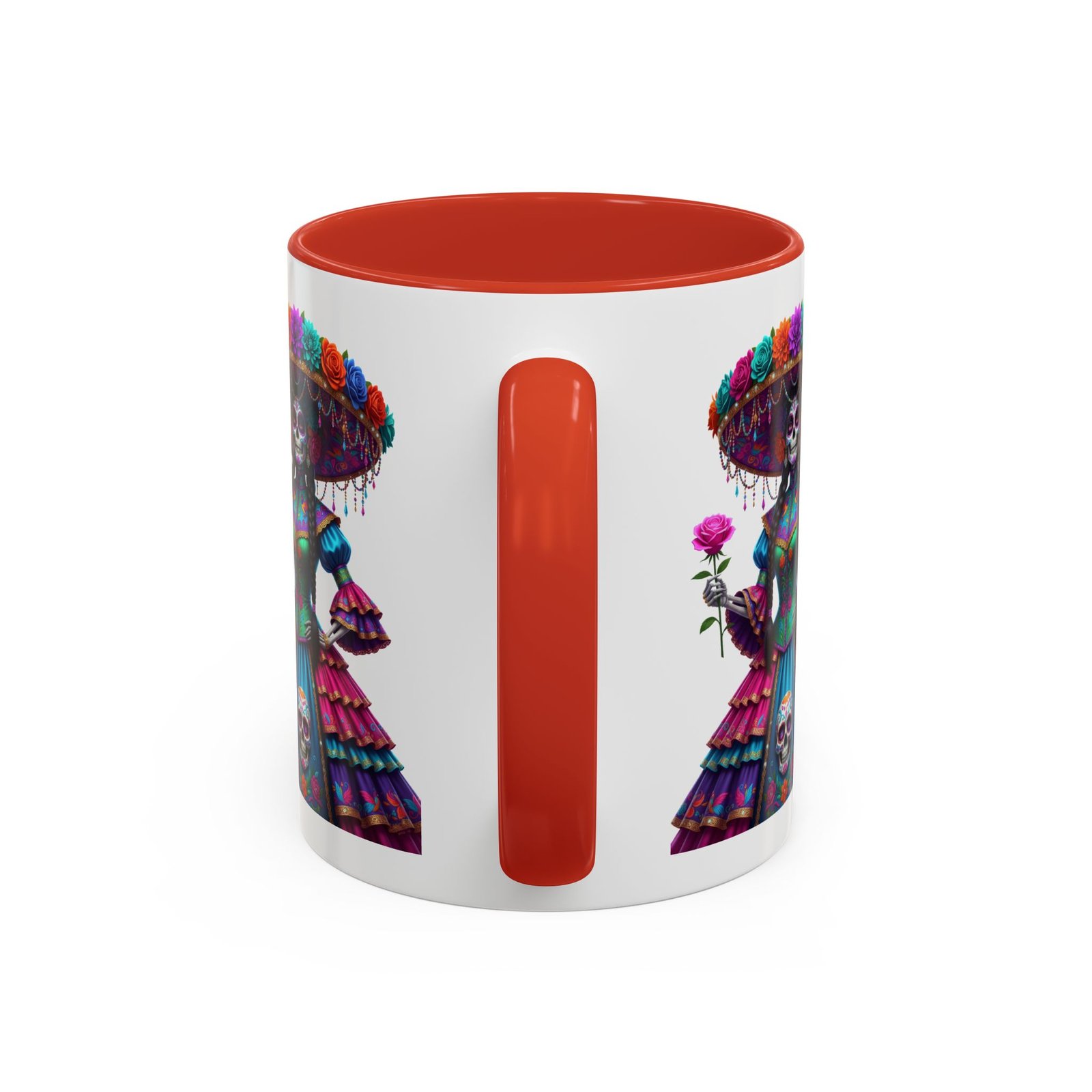 la catrina elegante – día de los muertos inspired artwork, caffeine lover gift, halloween decor, artful drinkware