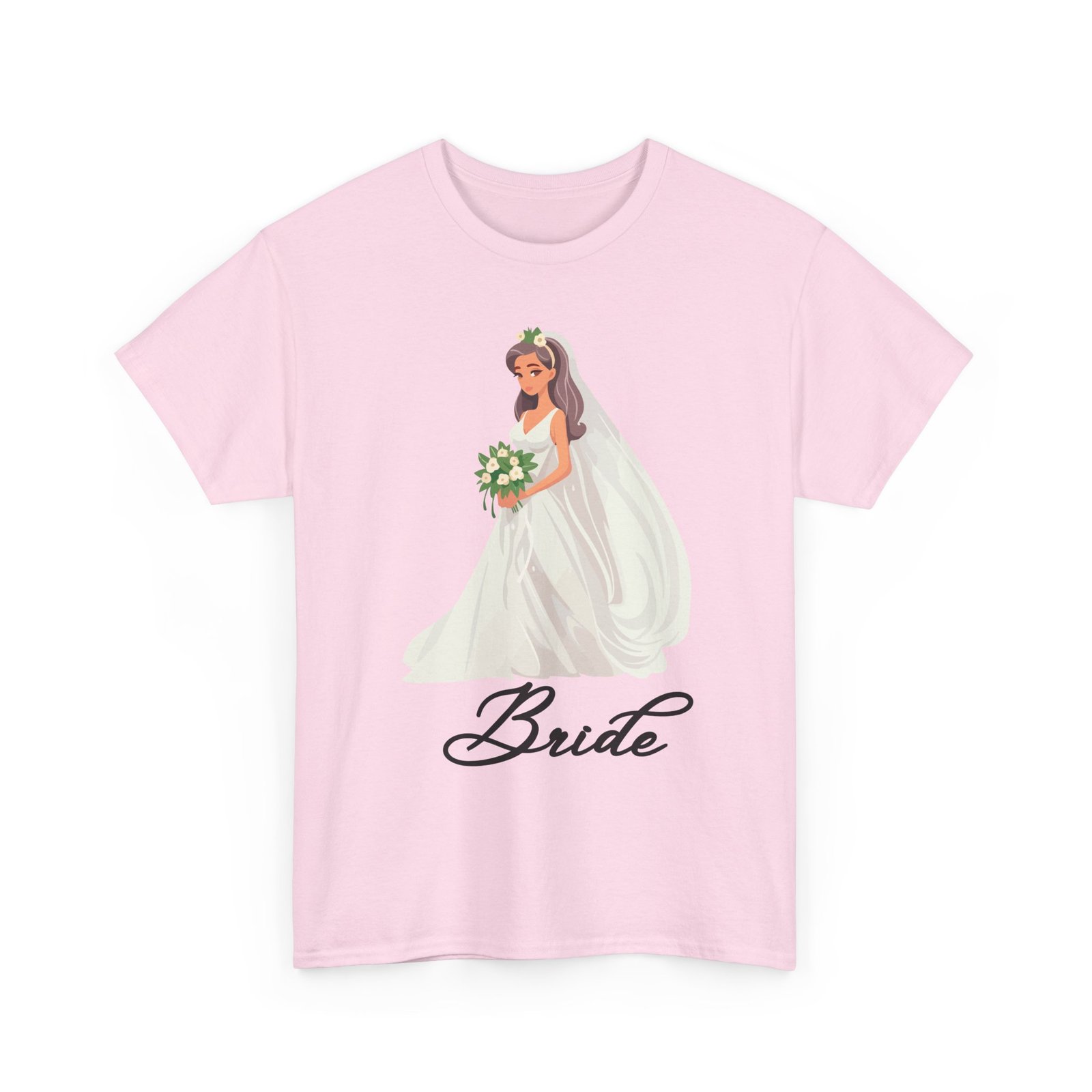 bride sketch unisex heavy cotton tee perfect for weddings, bridal showers, bachelorette parties, engagements, and gifts