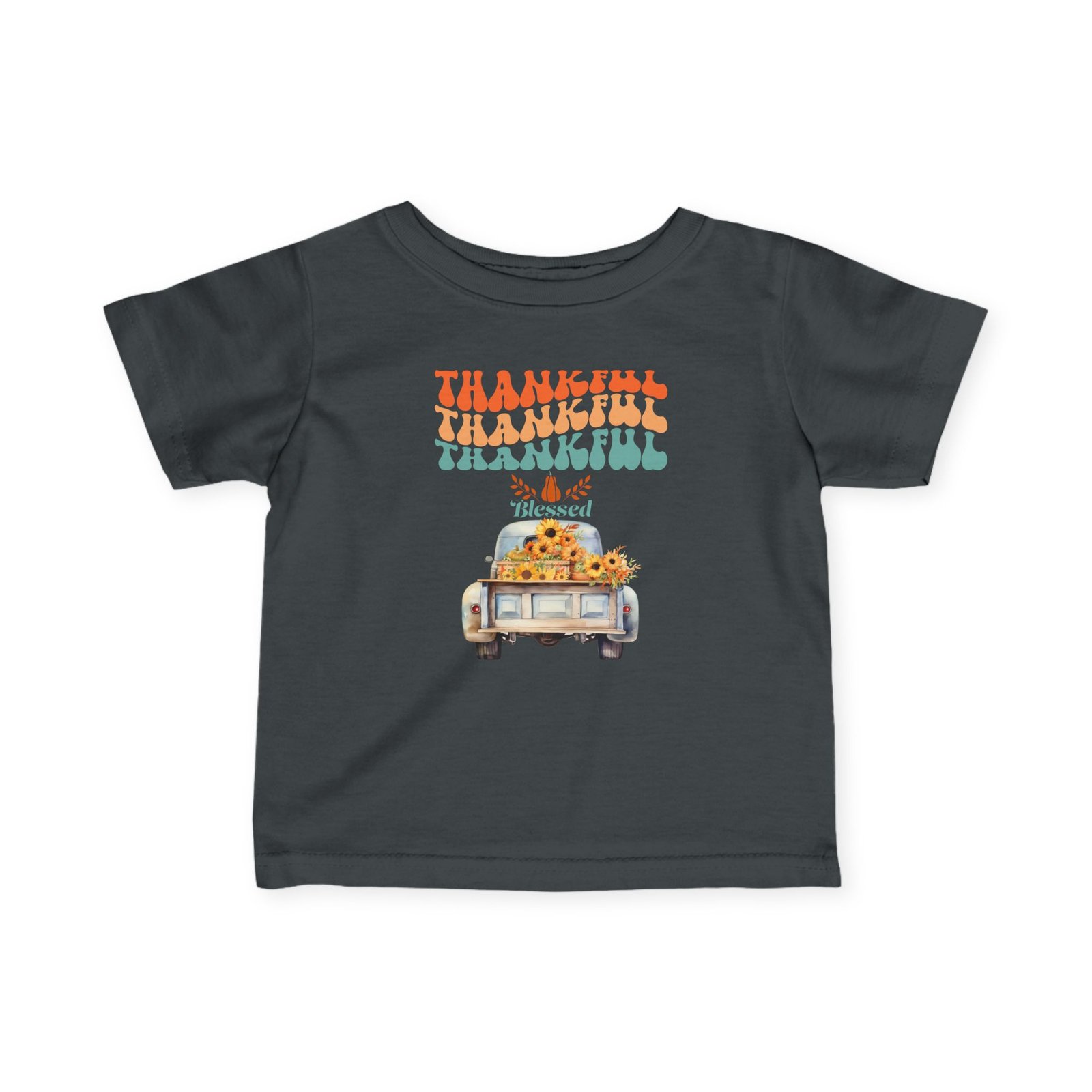 thankful infant t shirt, cute baby tee, thanksgiving outfit, fall baby clothing, holiday gift for infants, seasonal wear