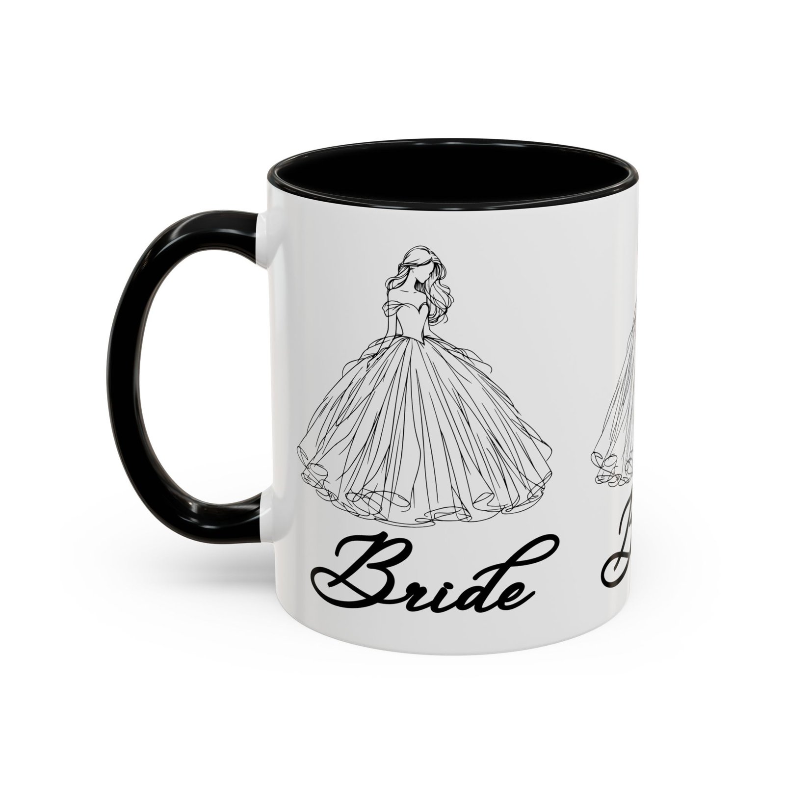 bride mug | elegant wedding dress design | bridal shower gift & keepsake