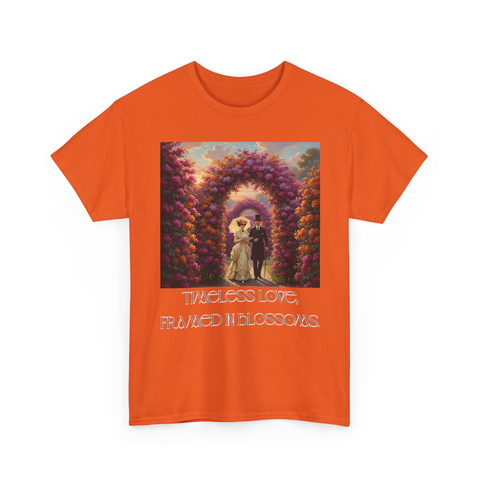 whimsical unisex heavy cotton tee, bohemian vintage shirt, relaxed fit graphic tee, spring flower t shirt, casual everyday wear