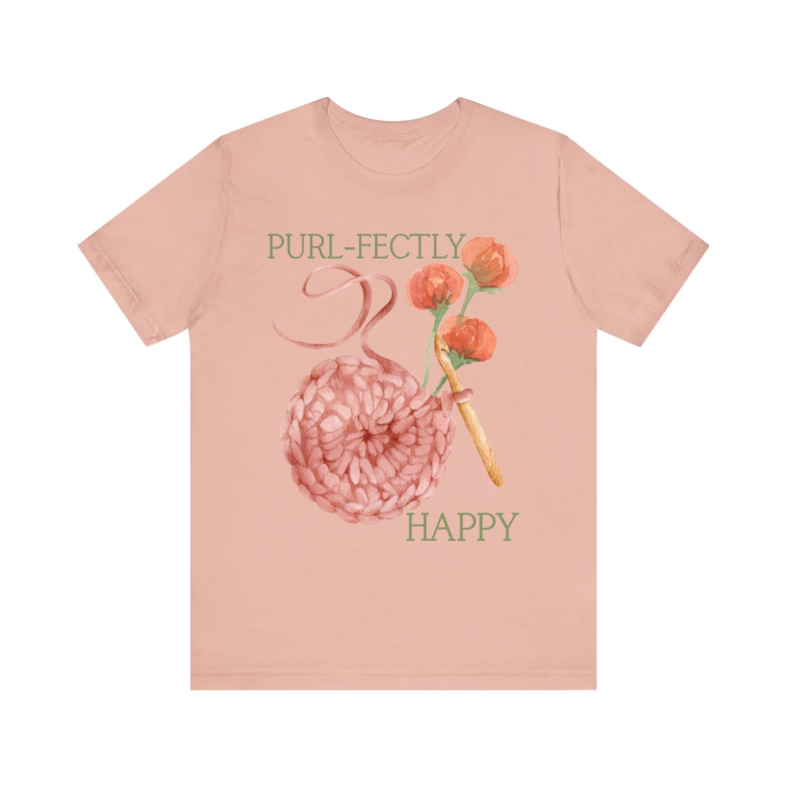 Purl-fectly Happy Crafting Joy Tee -Unisex Short Sleeve Shirt - Image 15