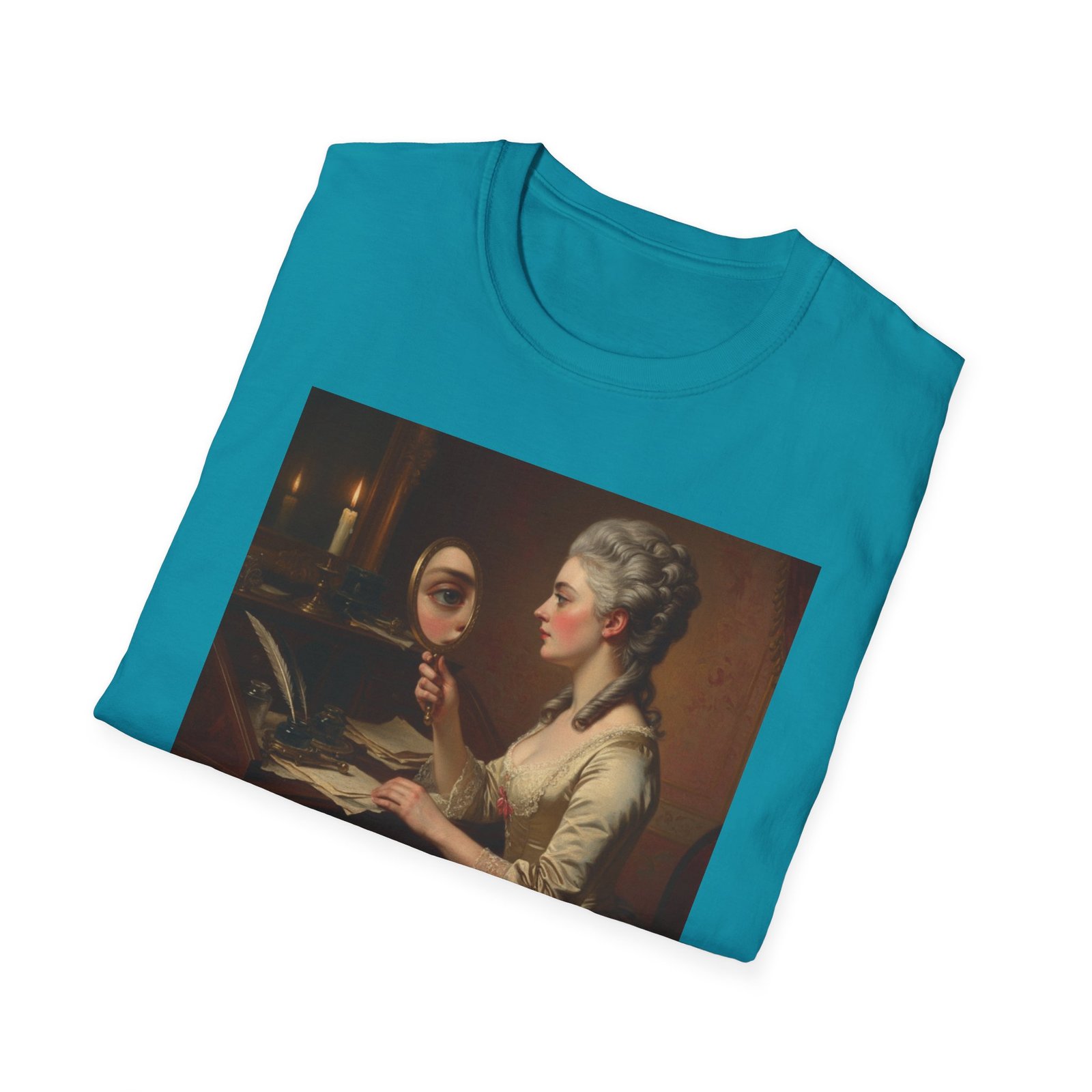 artistic vintage t shirt with 'endless reflections' design, perfect for art lovers, gifts, casual wear, museum visits, art class