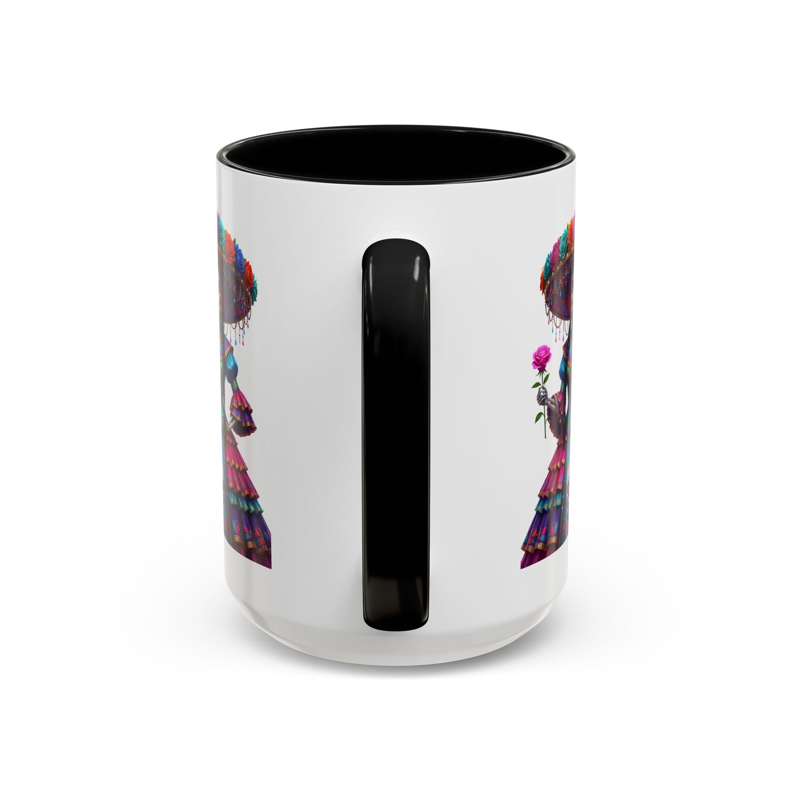 la catrina elegante – día de los muertos inspired artwork, caffeine lover gift, halloween decor, artful drinkware