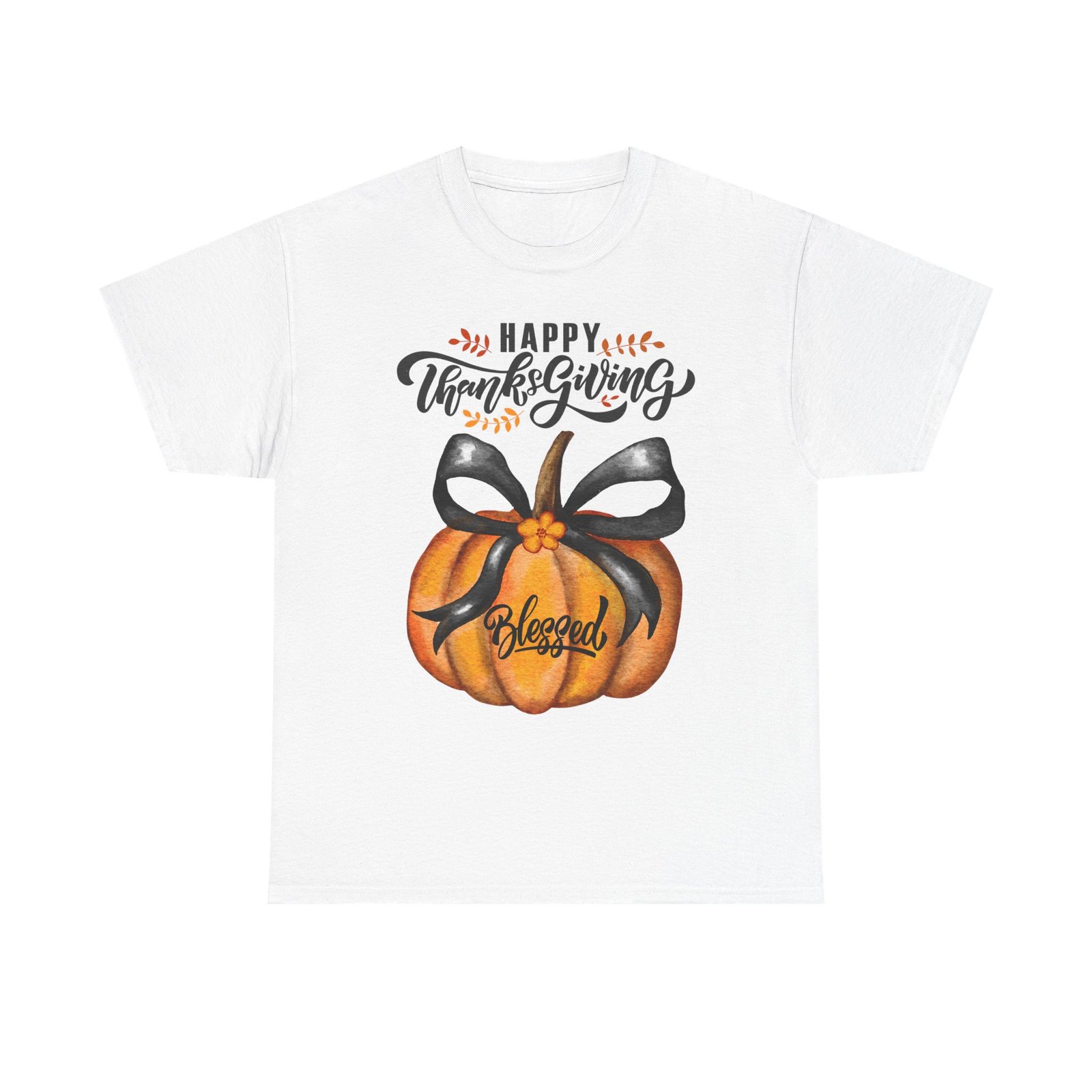 thanksgiving pumpkin tee happy thanksgiving, blessed shirt, fall apparel, unisex cotton tee, holiday gift