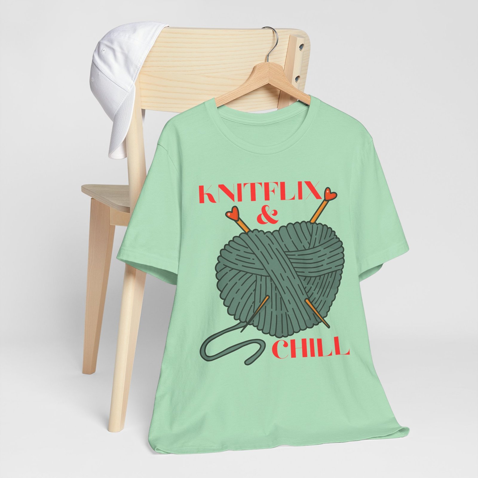 Knitflix & Chill Tee for Craft Lovers - Image 37