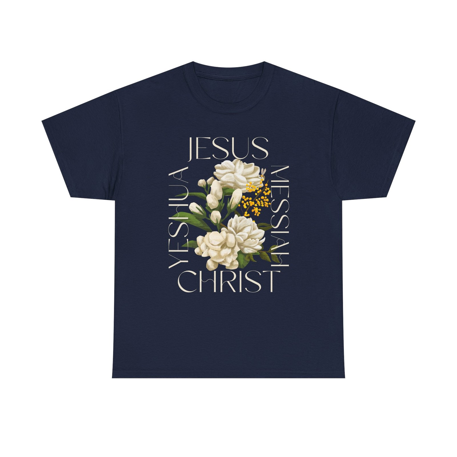 floral jesus christ tee, spiritual t shirt, inspirational unisex cotton shirt, gift for believers, christian apparel