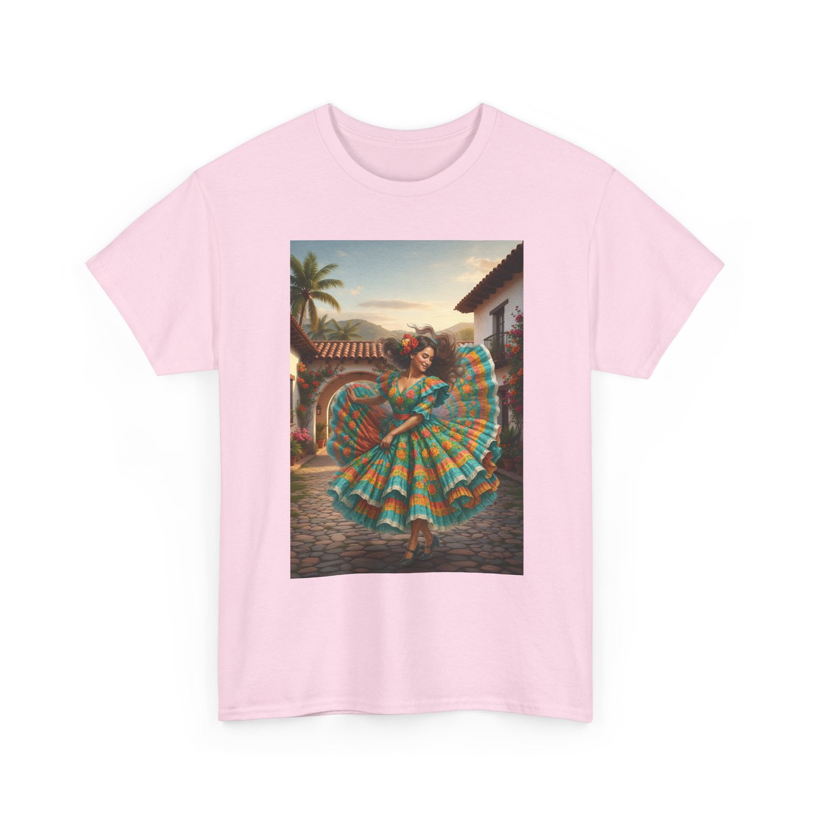 folklórico dancer vibrant graphic tee perfect for festivals, casual outings, gifts, dance lovers, unisex fashion