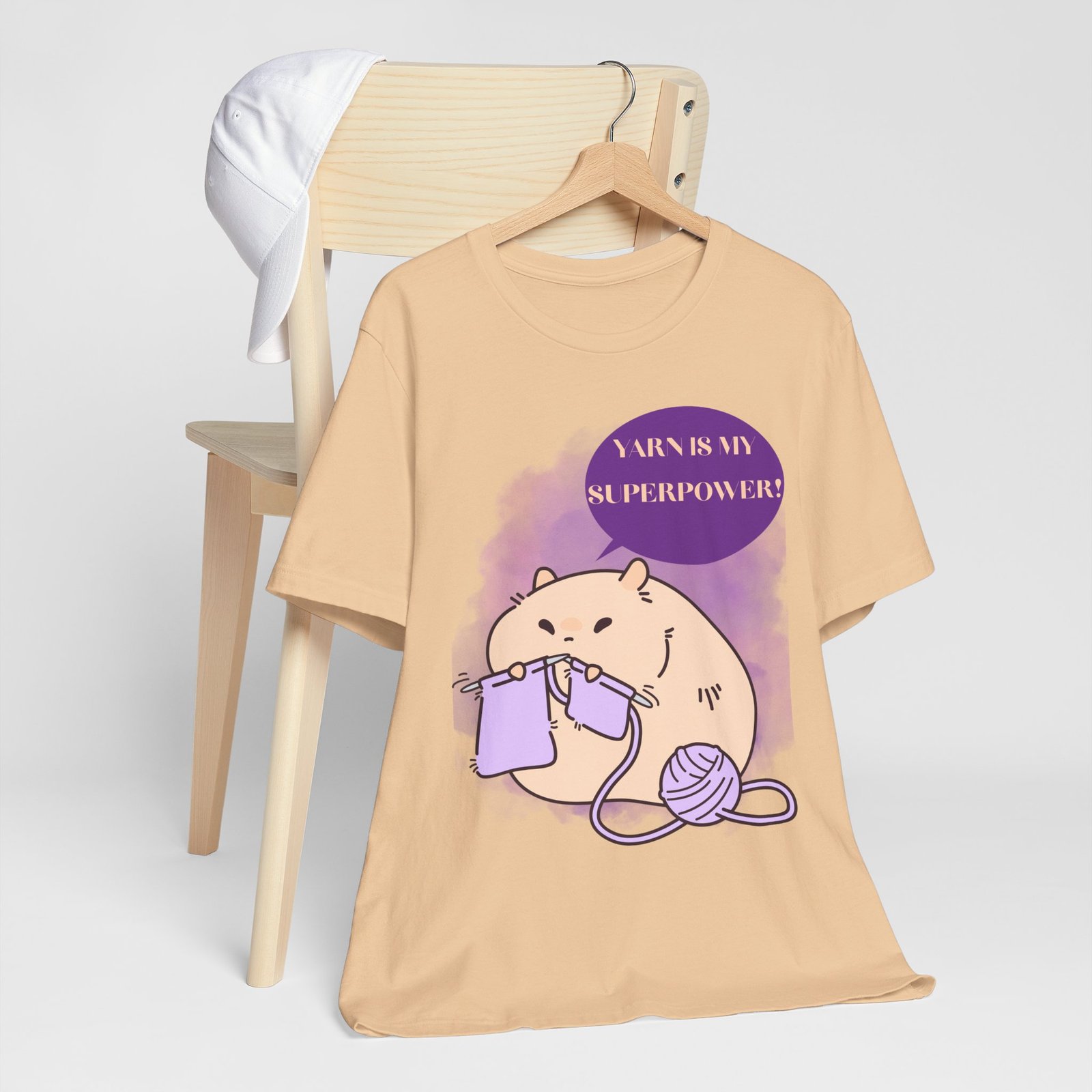 Yarn is my superpower! Crafty Knitting Superpower Tee for Crafters - Image 32