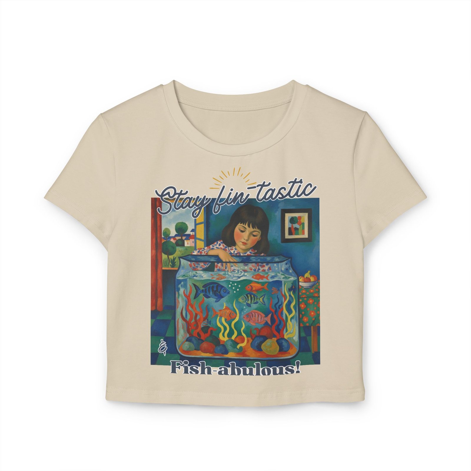 Fish-abulous T-Shirt — Stay Fin-tastic Design- Whimsical Women's Baby Tee - Image 9