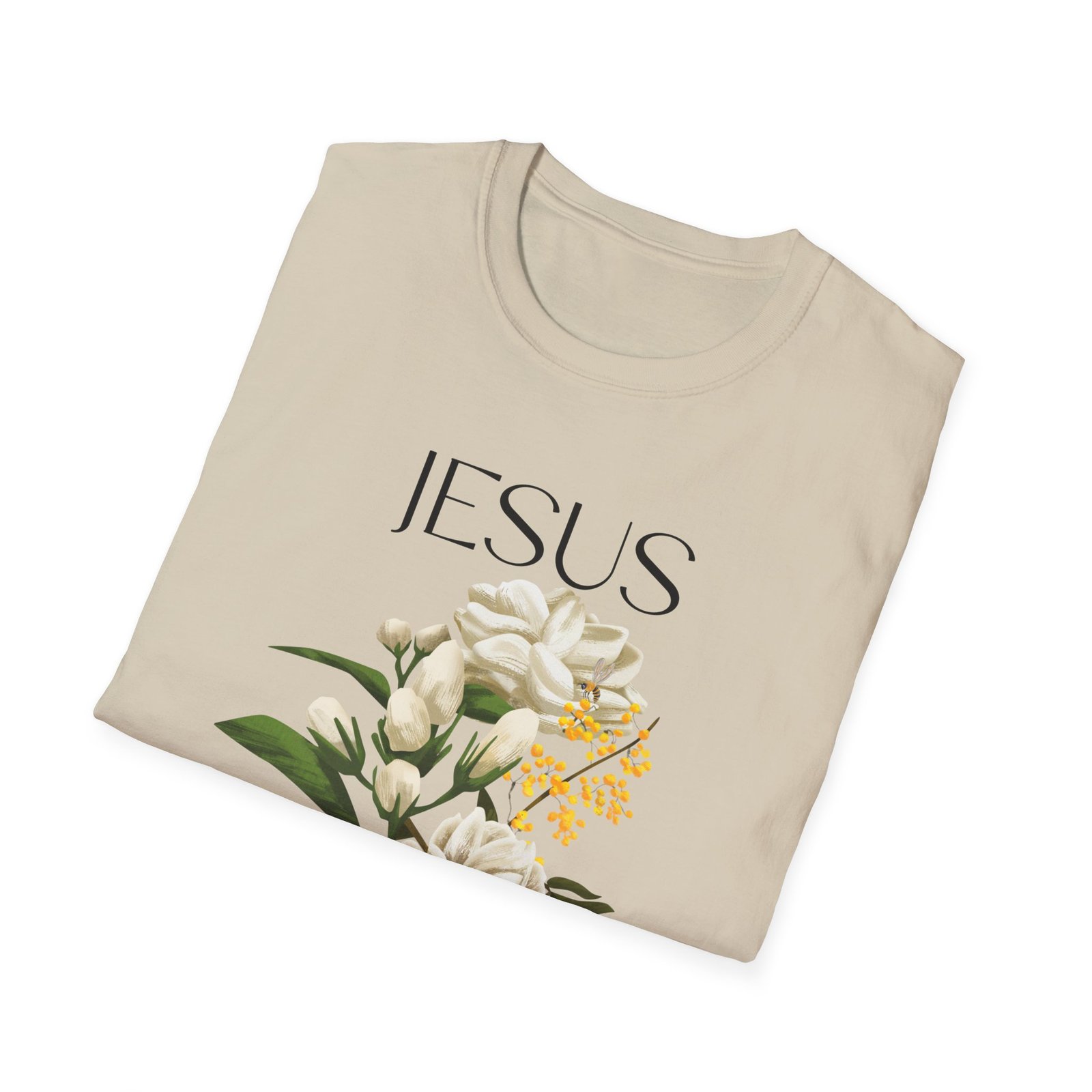 jesus floral faith t shirt christian graphic tee, inspirational gift, religious apparel, casualwear, unisex