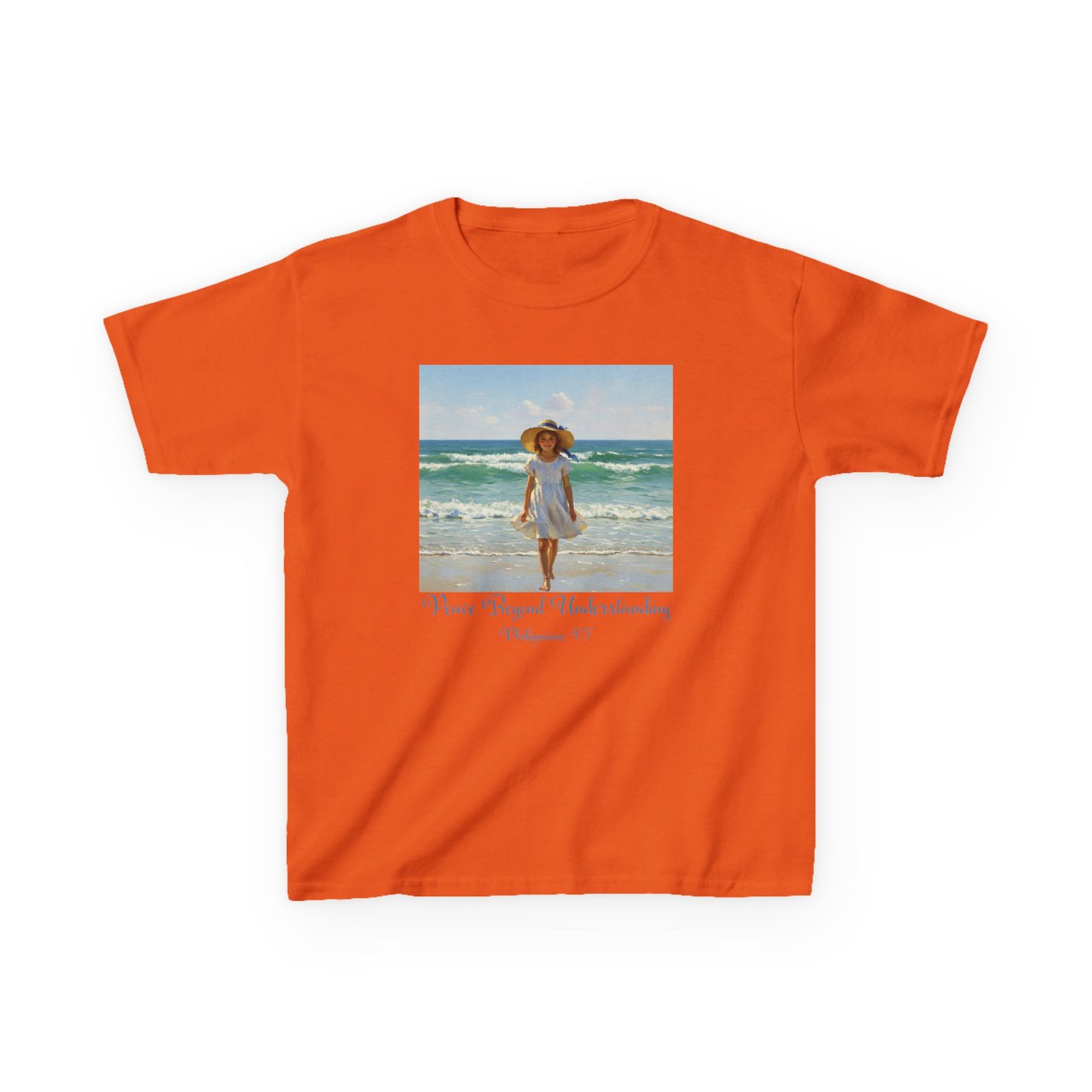whimsical girl at the beach fun kids tee, summer shirt, beach day tee, vacation outfit, cute kids clothing