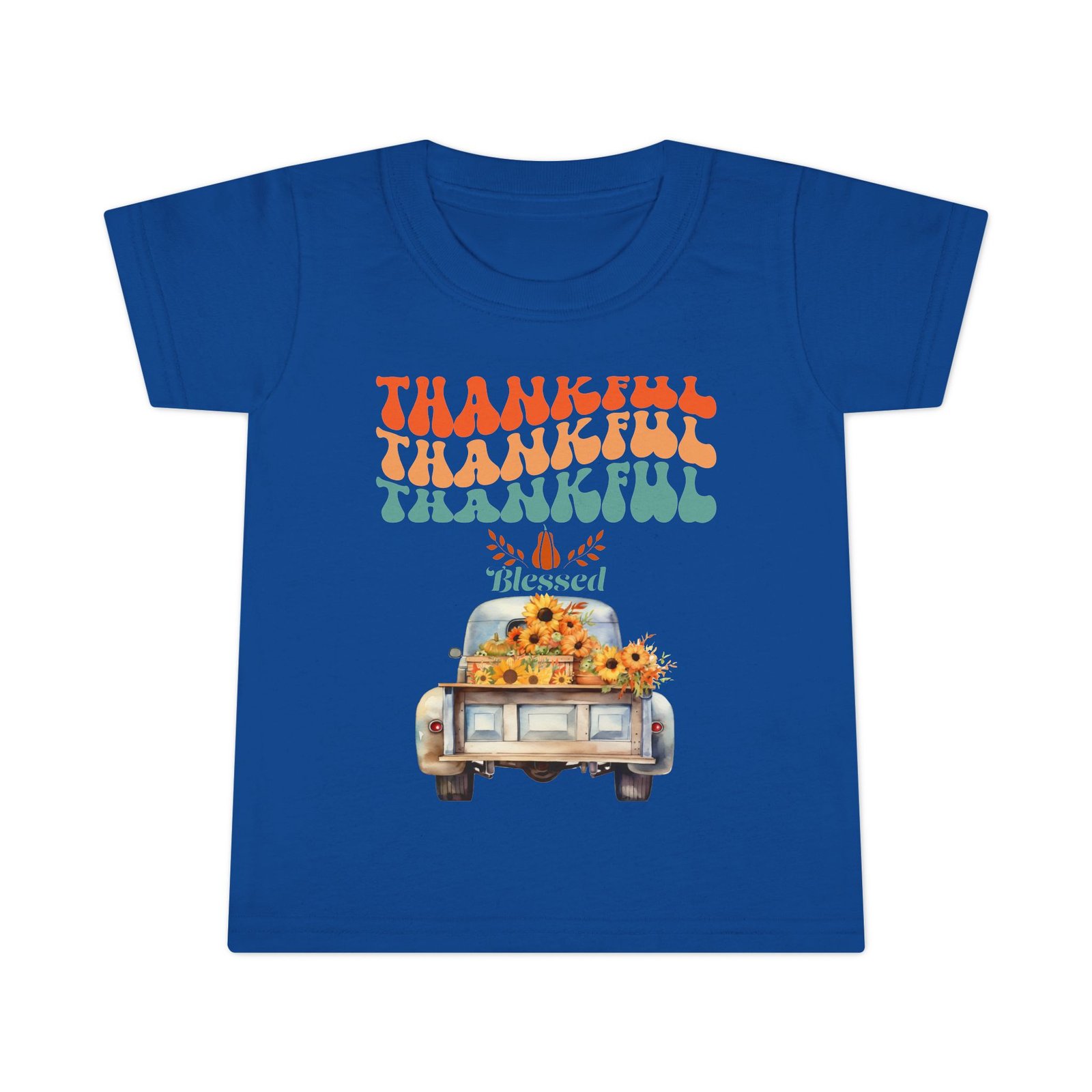 toddler t shirt thankful vintage car design, cute autumn apparel, fall celebration shirt, kids gratitude tee, gifts for thanksgiving