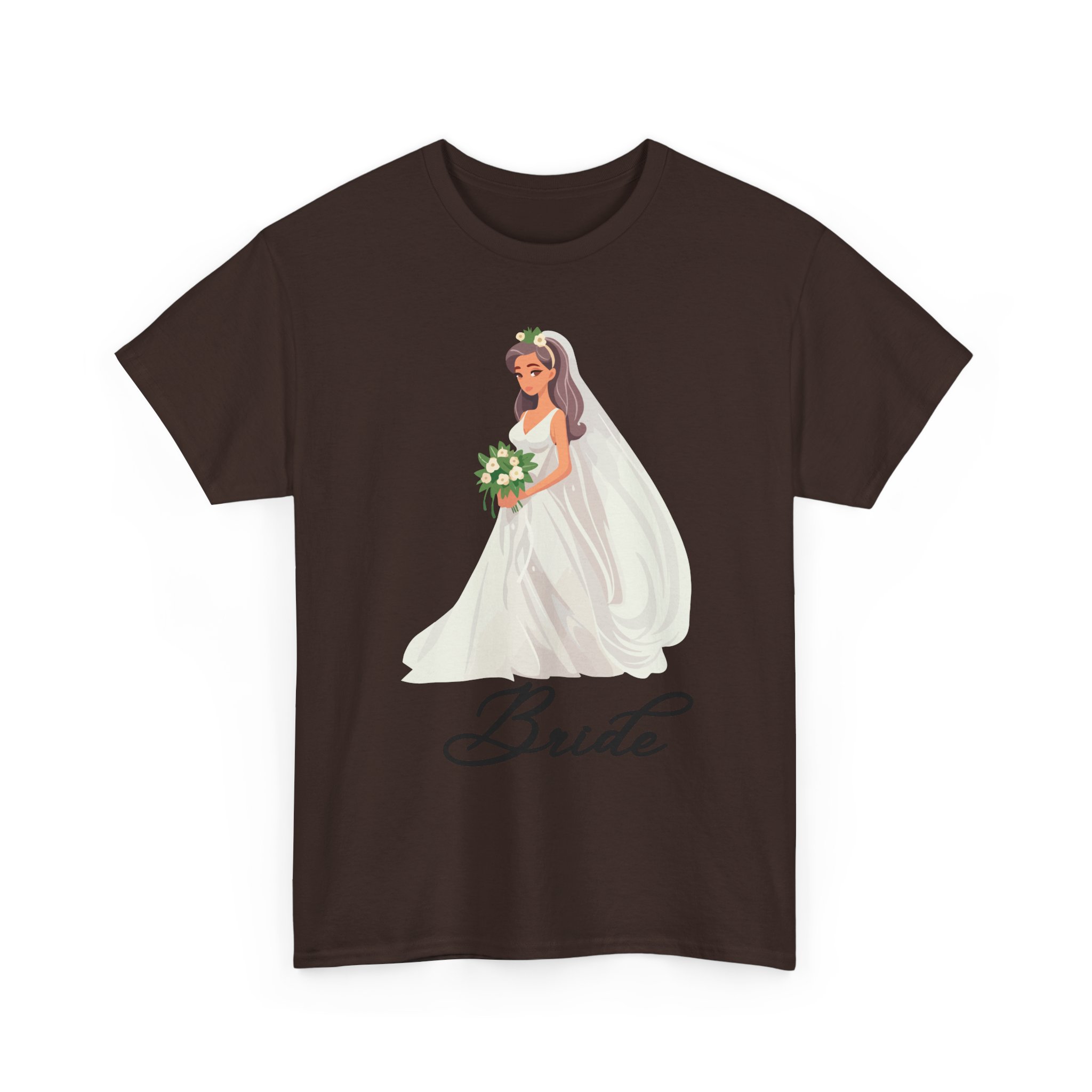 bride sketch unisex heavy cotton tee perfect for weddings, bridal showers, bachelorette parties, engagements, and gifts