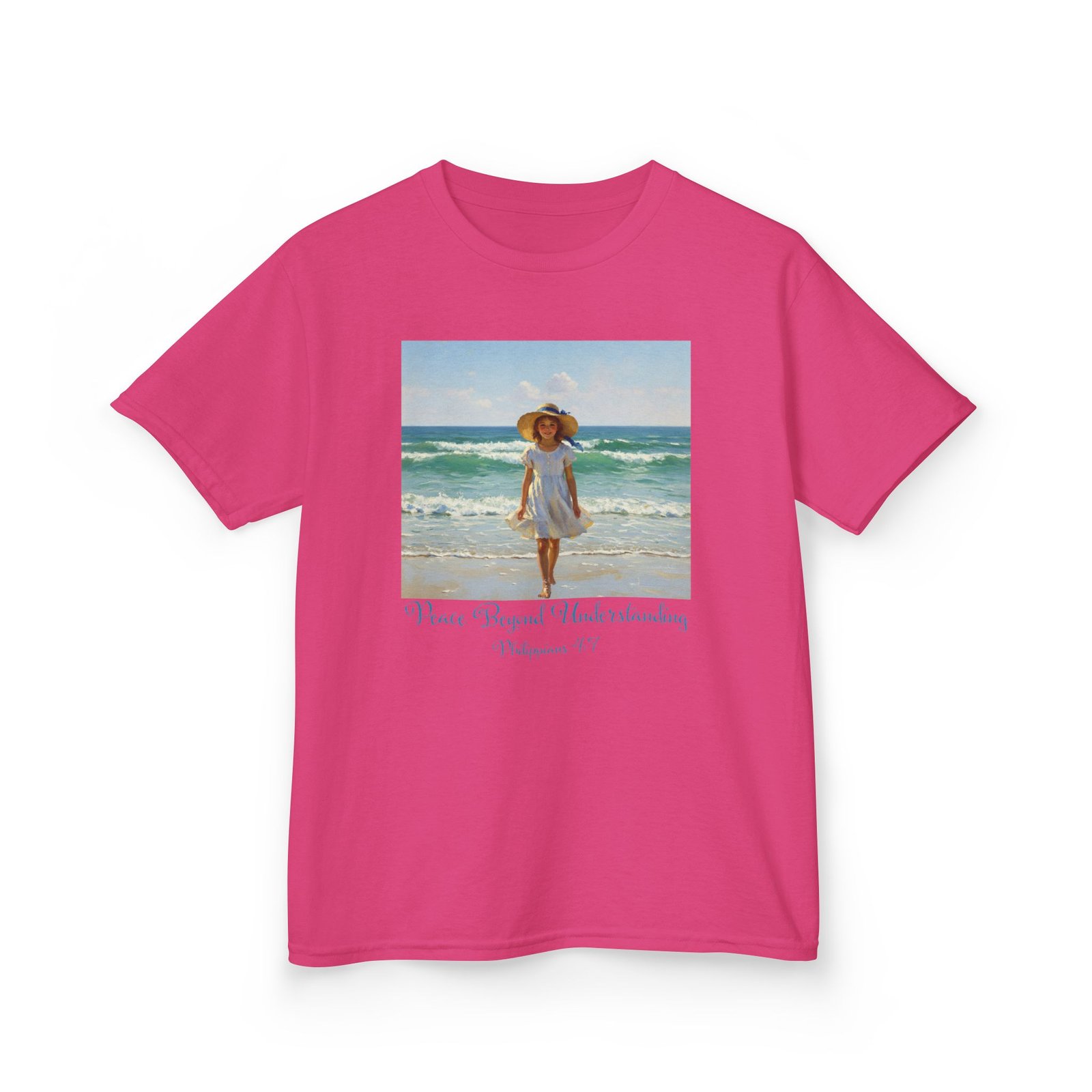 whimsical girl at the beach fun kids tee, summer shirt, beach day tee, vacation outfit, cute kids clothing