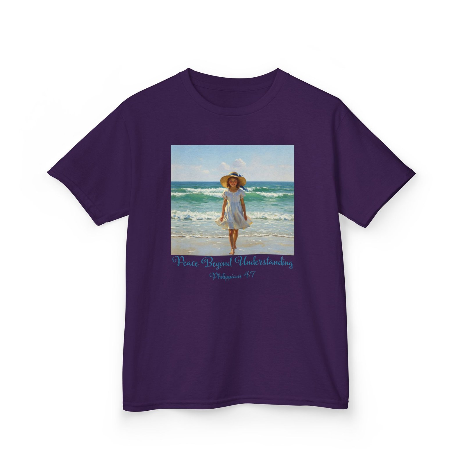 whimsical girl at the beach fun kids tee, summer shirt, beach day tee, vacation outfit, cute kids clothing