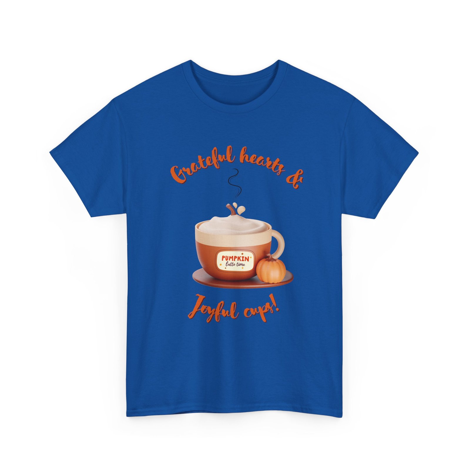 happy thanksgiving grateful hearts & joyful cups unisex tee, cozy fall t shirt, thanksgiving gift, coffee lover apparel, autumn fashion