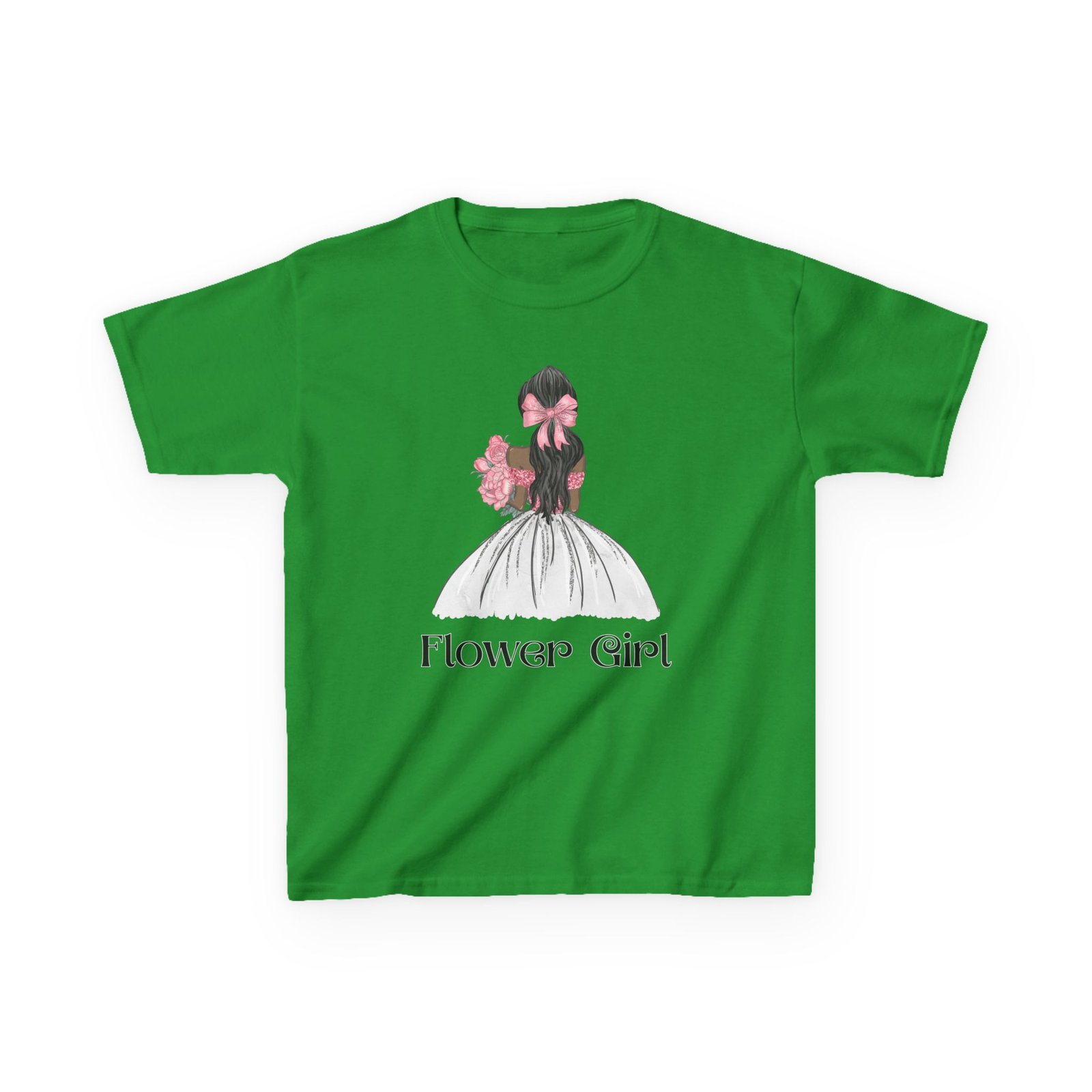 flower girl kids tee, cute floral t shirt for flower girls, wedding apparel, toddler gift, birthday outfit, spring fling top