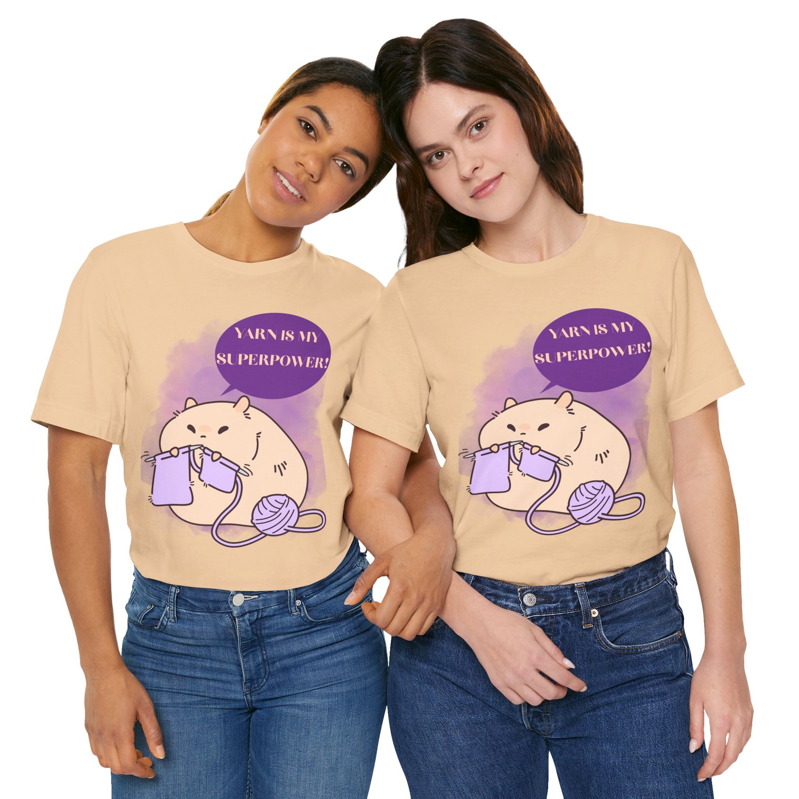 Yarn is my superpower! Crafty Knitting Superpower Tee for Crafters - Image 34