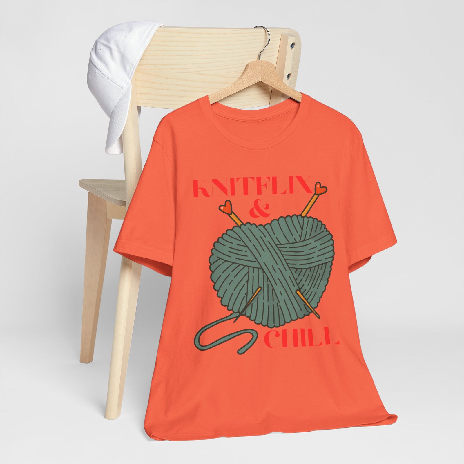 Knitflix & Chill Tee for Craft Lovers - Image 17