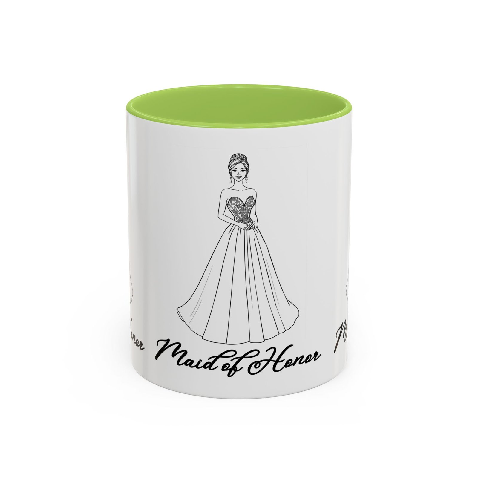 maid of honor coffee mug, bridal party gift, wedding celebration mug, customizable maid of honor cup, cute coffee lover gift