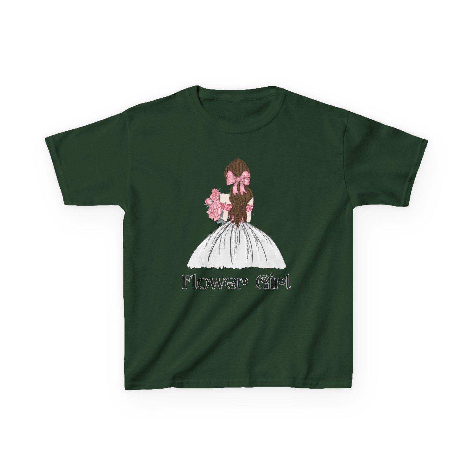 flower girl tee kids adorable cotton t shirt for weddings, birthday parties, flower girls, special occasions, stylish kids wear