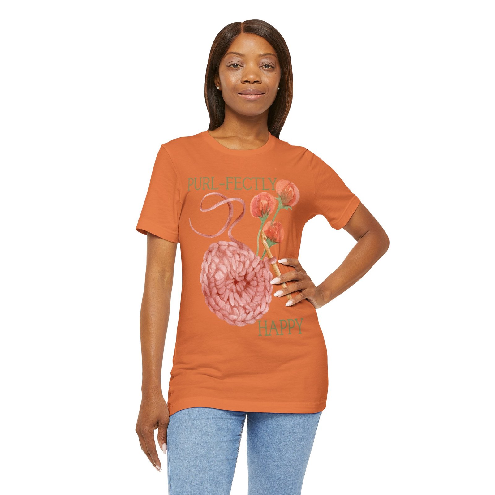 Purl-fectly Happy Crafting Joy Tee -Unisex Short Sleeve Shirt - Image 39
