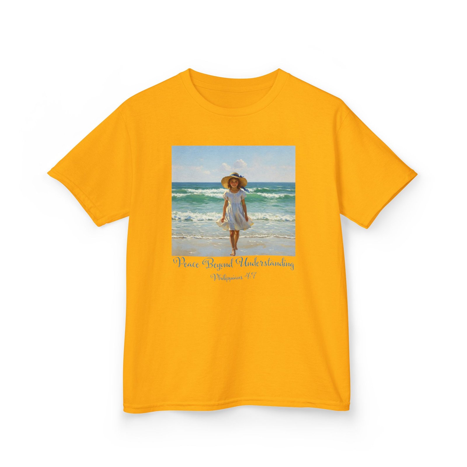 whimsical girl at the beach fun kids tee, summer shirt, beach day tee, vacation outfit, cute kids clothing