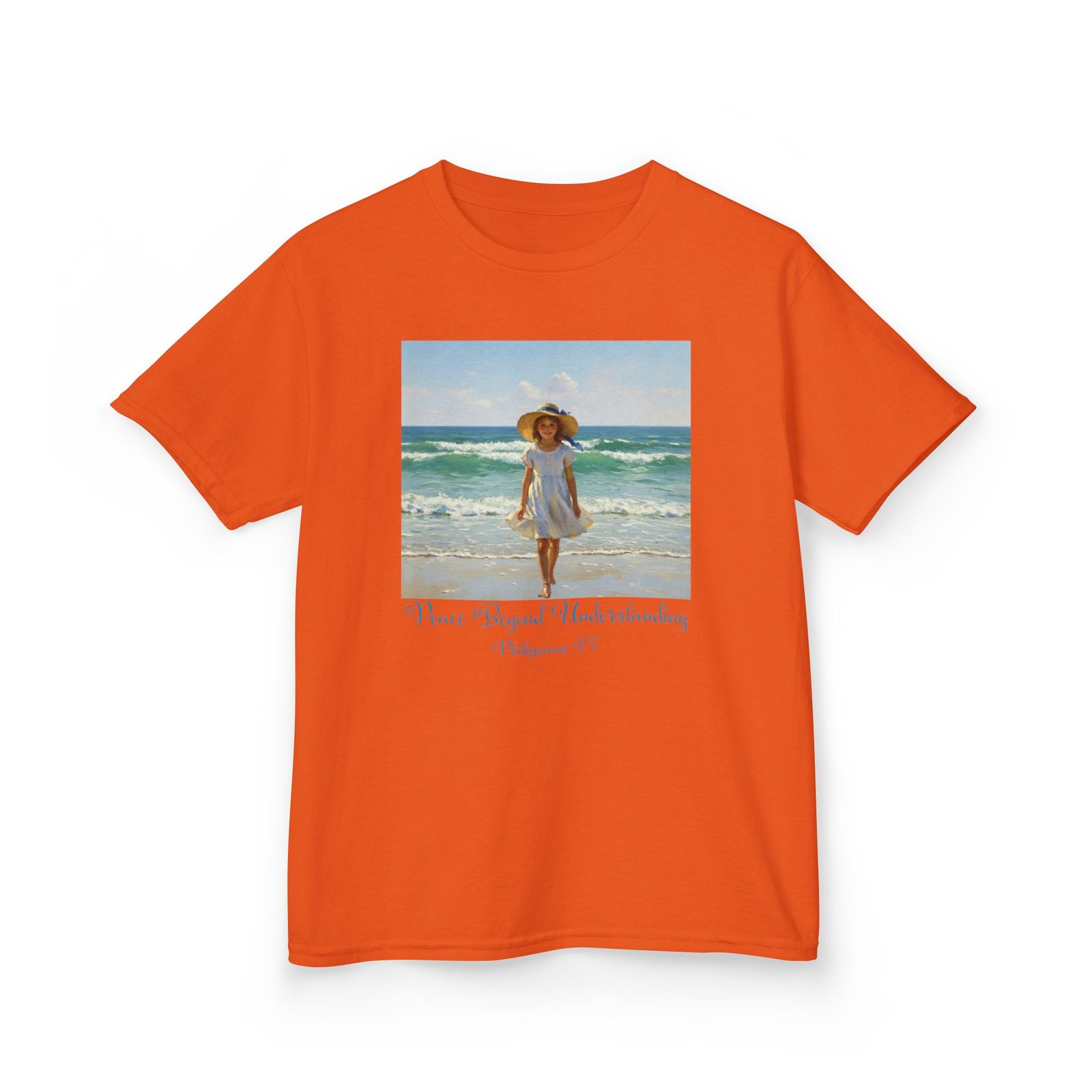 whimsical girl at the beach fun kids tee, summer shirt, beach day tee, vacation outfit, cute kids clothing