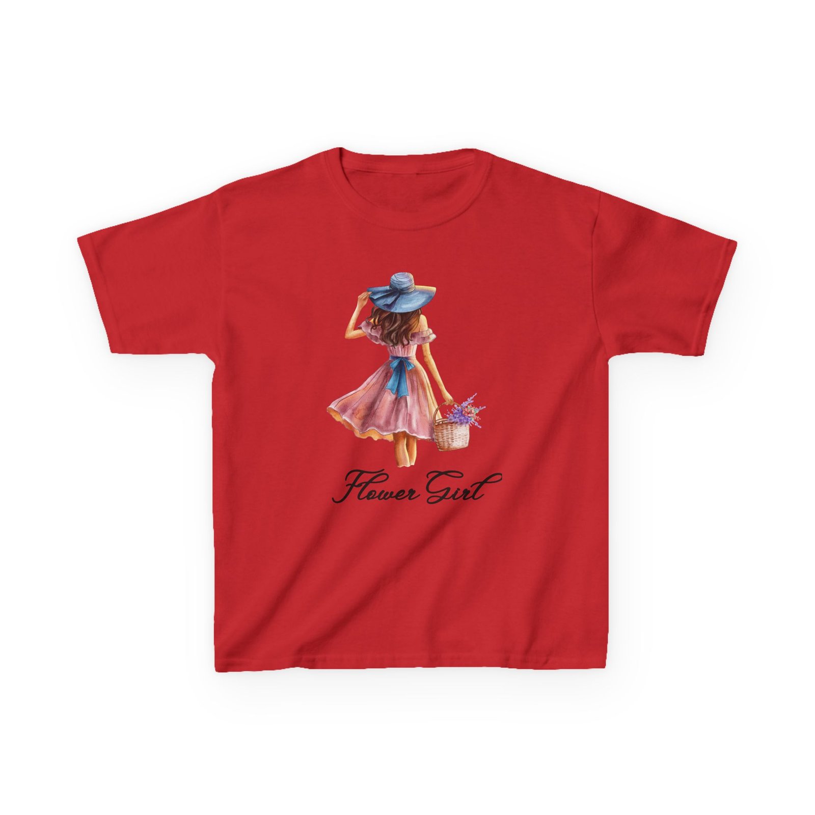 flower girl kids tee, cute kids t shirt, spring fashion, outdoor playwear, children's gift, floral design