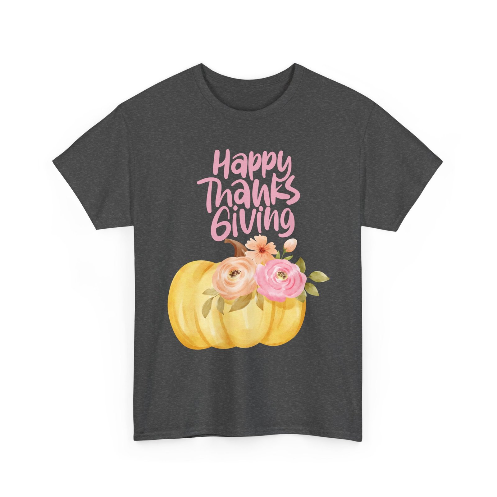 thanksgiving floral tee, holiday shirt, fall fashion, gifts for her, pumpkin t shirt, autumn apparel, friendsgiving outfit