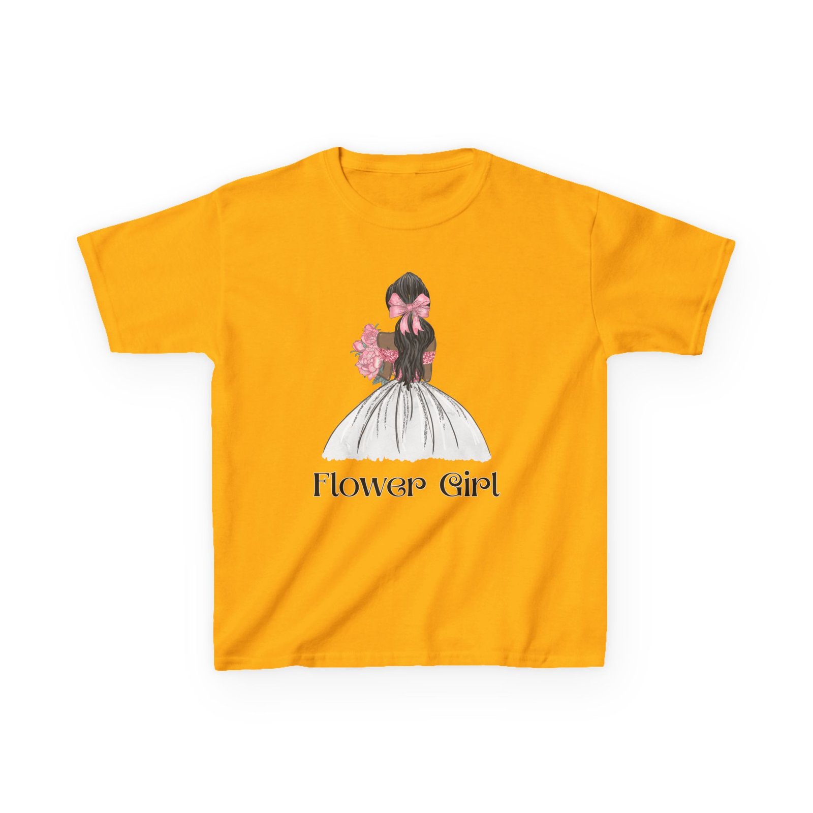 flower girl kids tee, cute floral t shirt for flower girls, wedding apparel, toddler gift, birthday outfit, spring fling top
