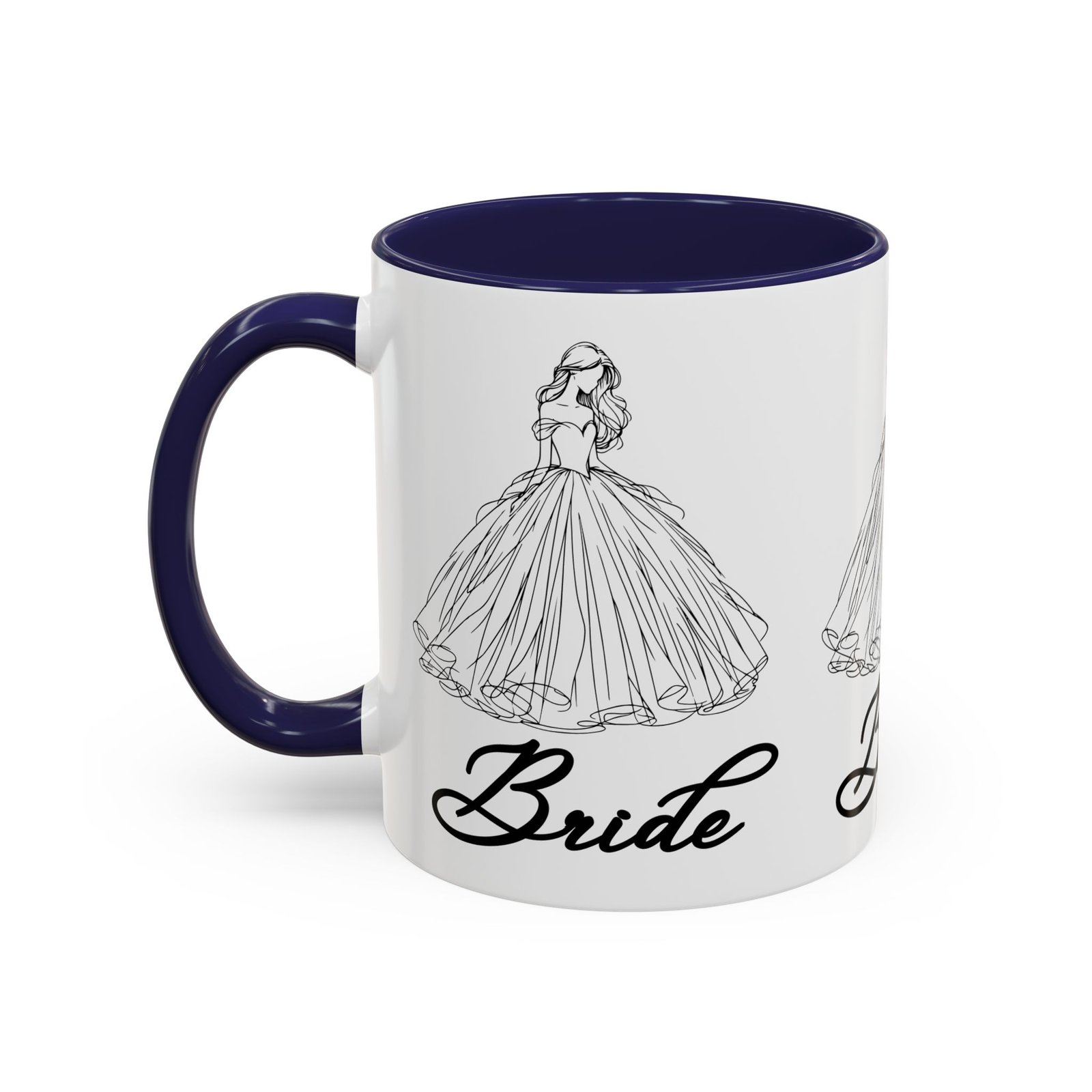 bride mug | elegant wedding dress design | bridal shower gift & keepsake