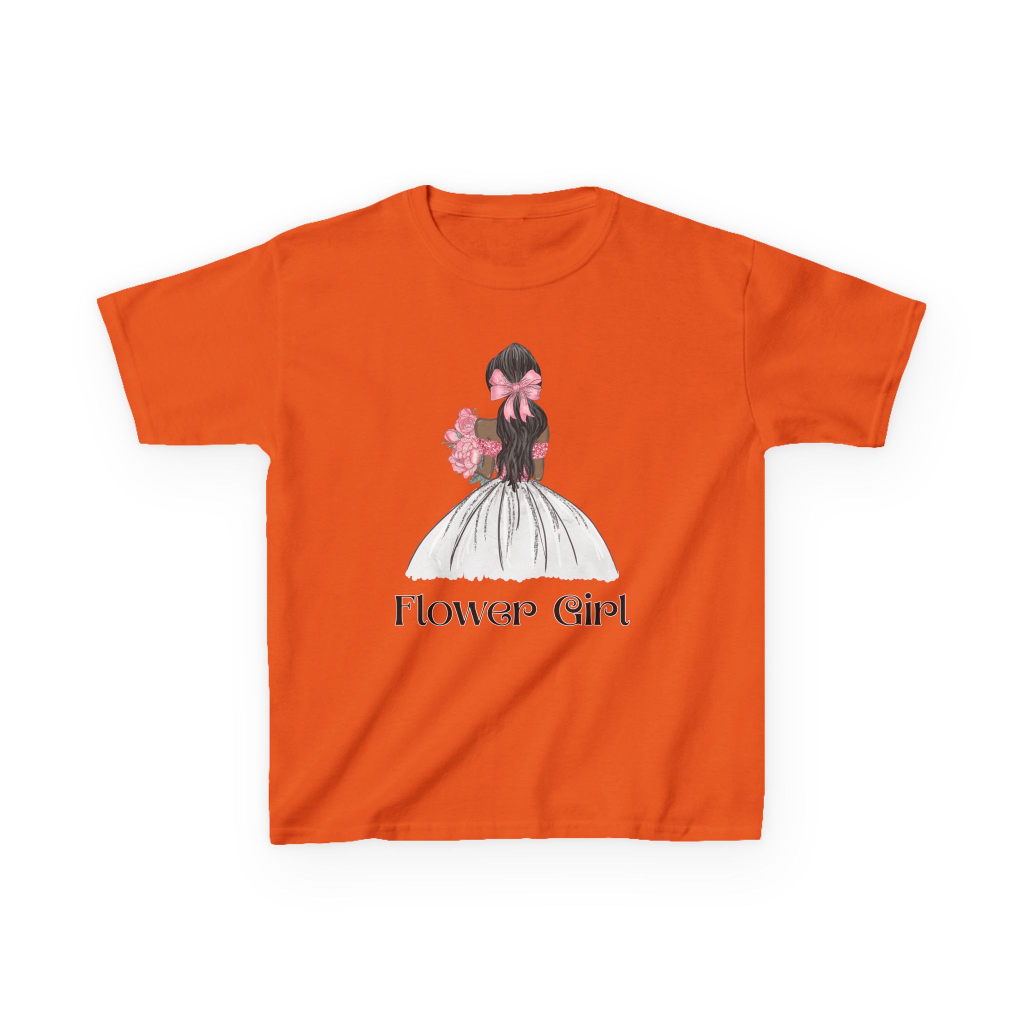 flower girl kids tee, cute floral t shirt for flower girls, wedding apparel, toddler gift, birthday outfit, spring fling top