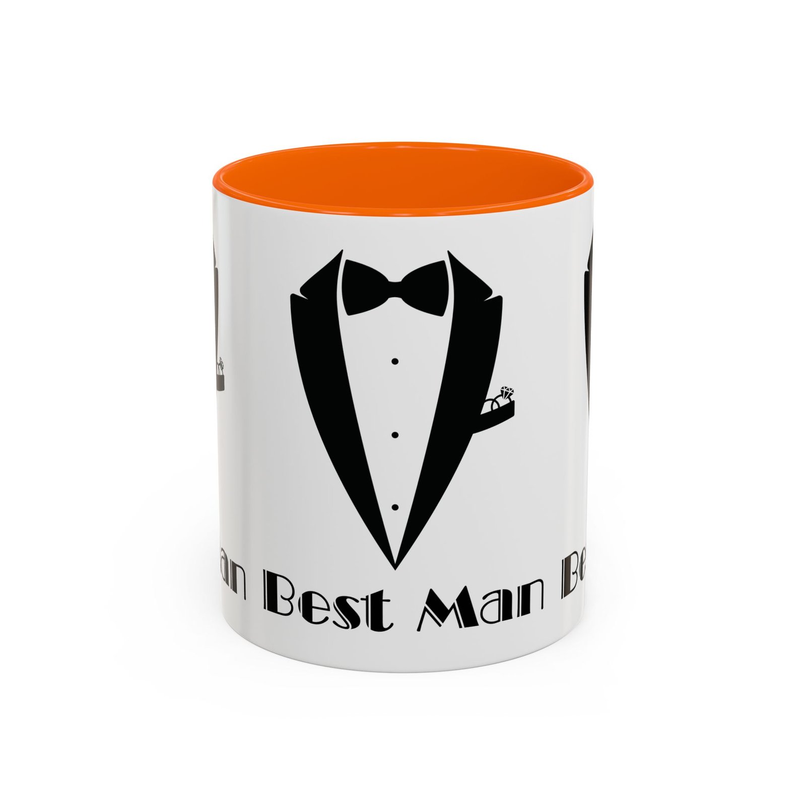 best man accent coffee mug 11/15 oz, groom’s gift, wedding party favor, unique best man gift, black and white coffee cup