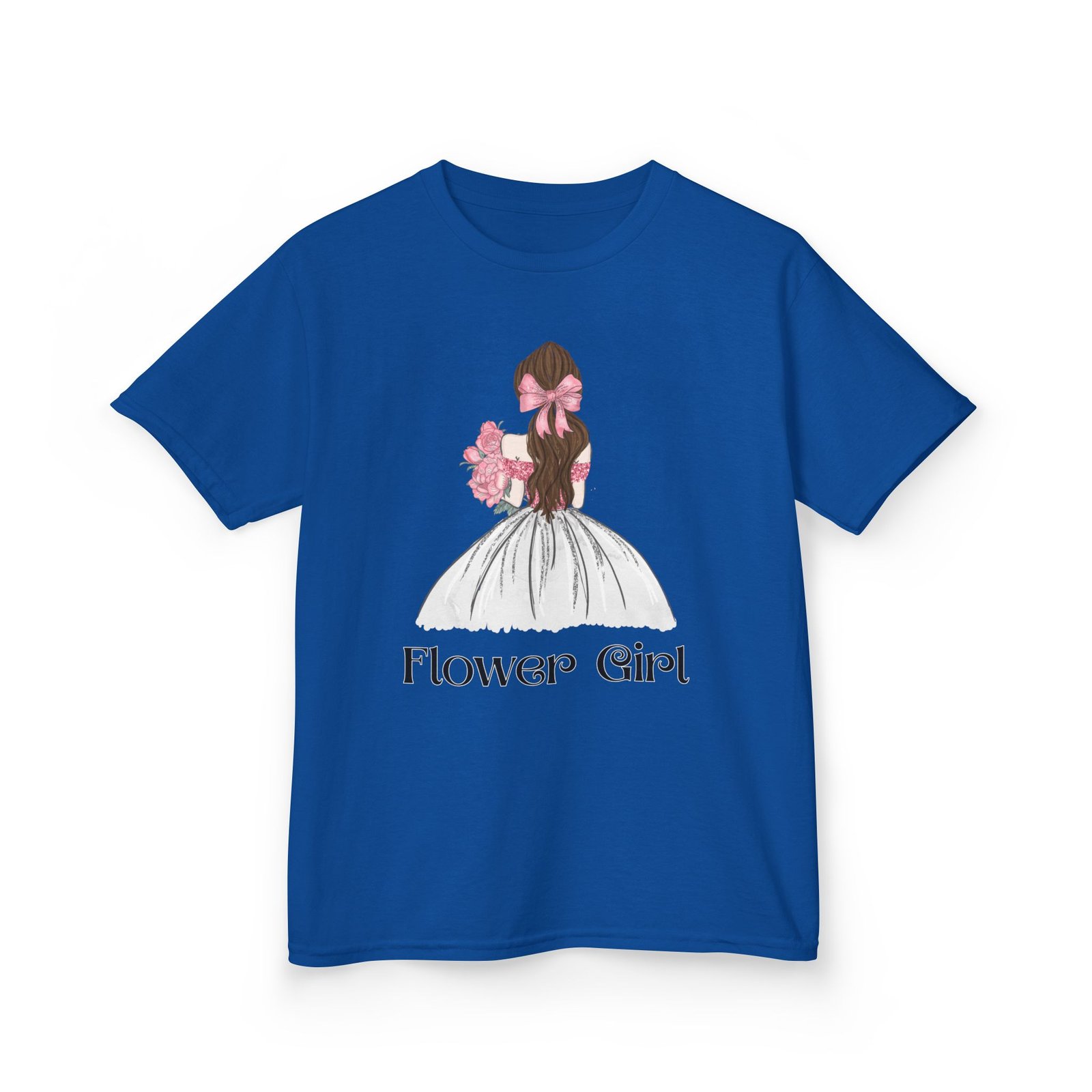 flower girl tee kids adorable cotton t shirt for weddings, birthday parties, flower girls, special occasions, stylish kids wear