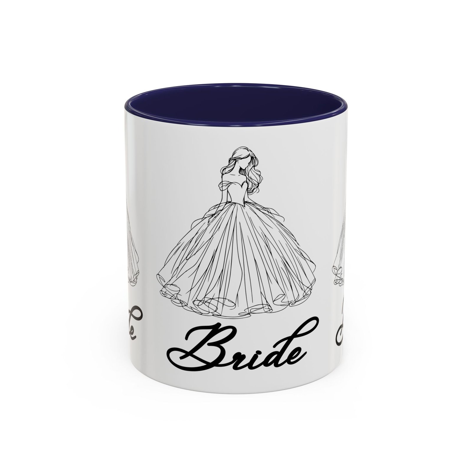 bride mug | elegant wedding dress design | bridal shower gift & keepsake