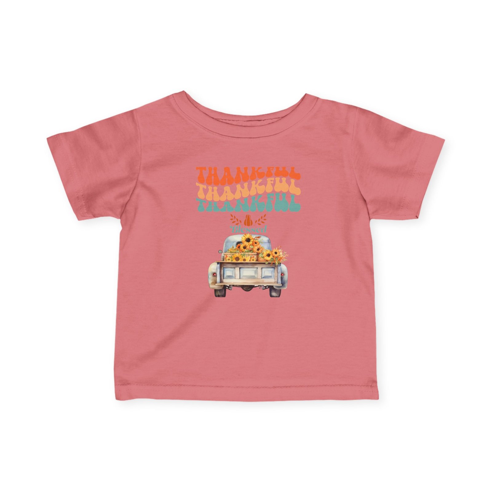 thankful infant t shirt, cute baby tee, thanksgiving outfit, fall baby clothing, holiday gift for infants, seasonal wear