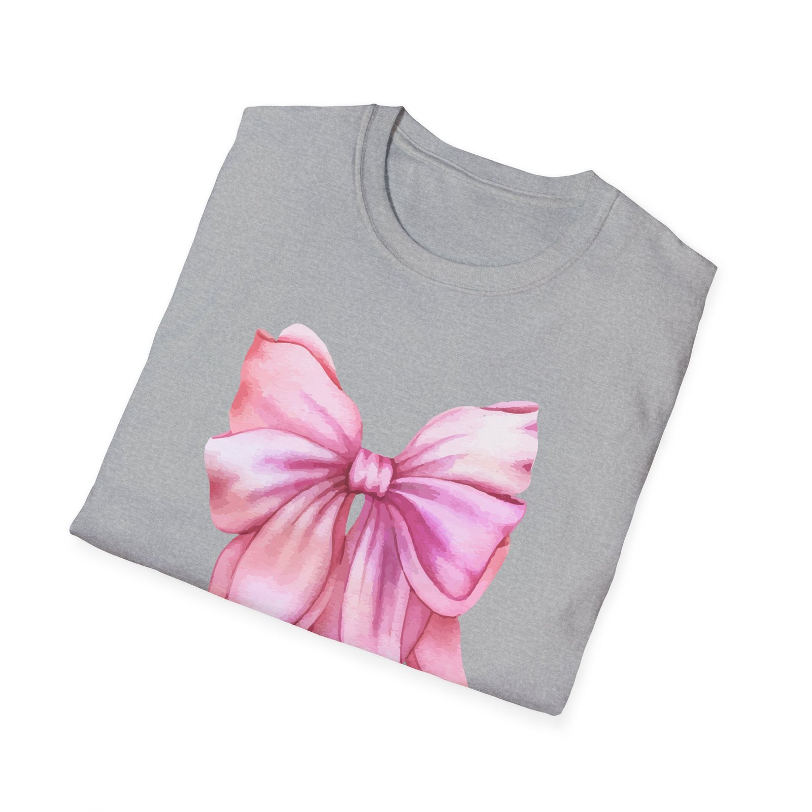 thankful & grateful bow t shirt, unisex softstyle tee, thanksgiving gift, fall apparel, cute casual wear, gratitude shirt